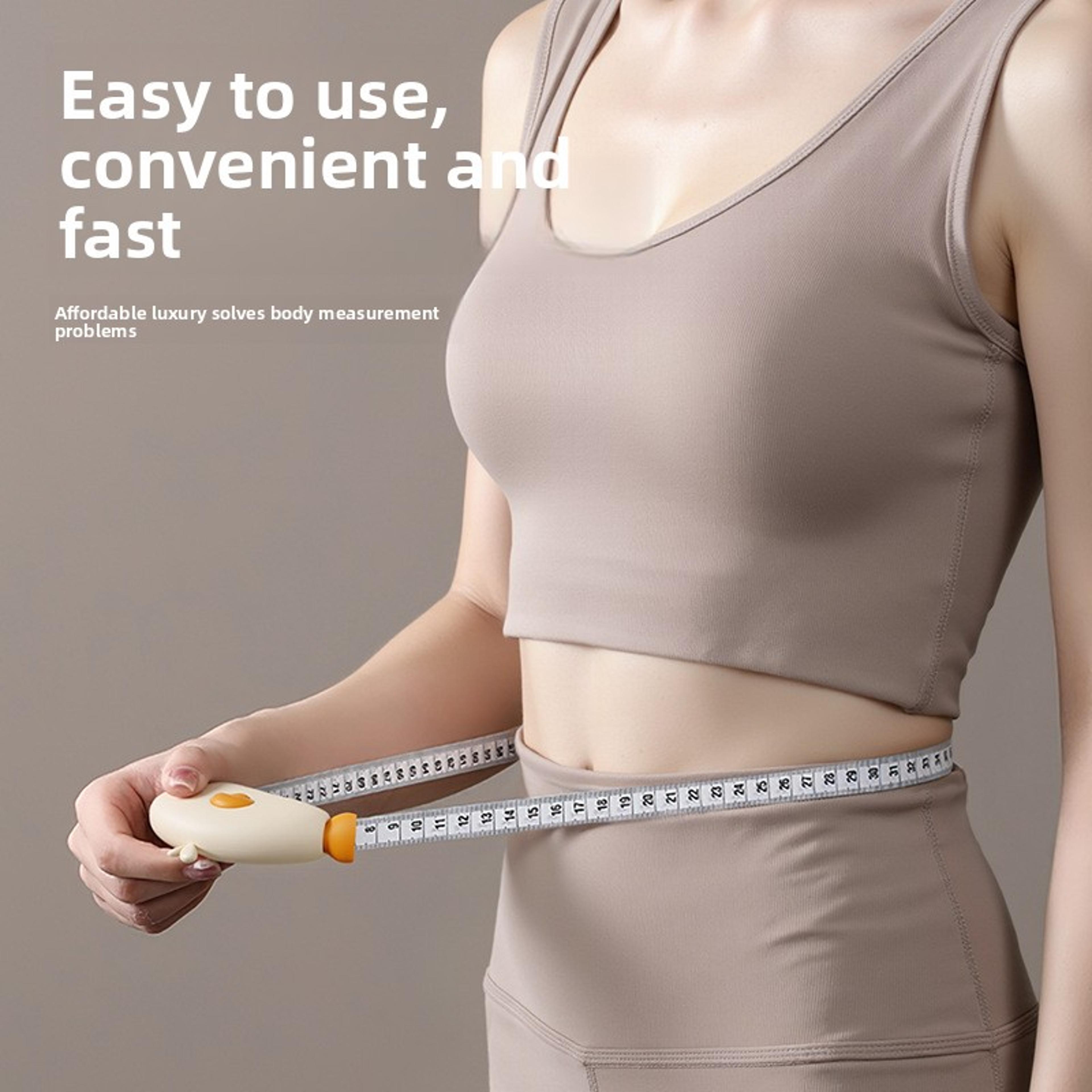auto retractable body measuring tape self locking magnetic fitness waist chest measure tool