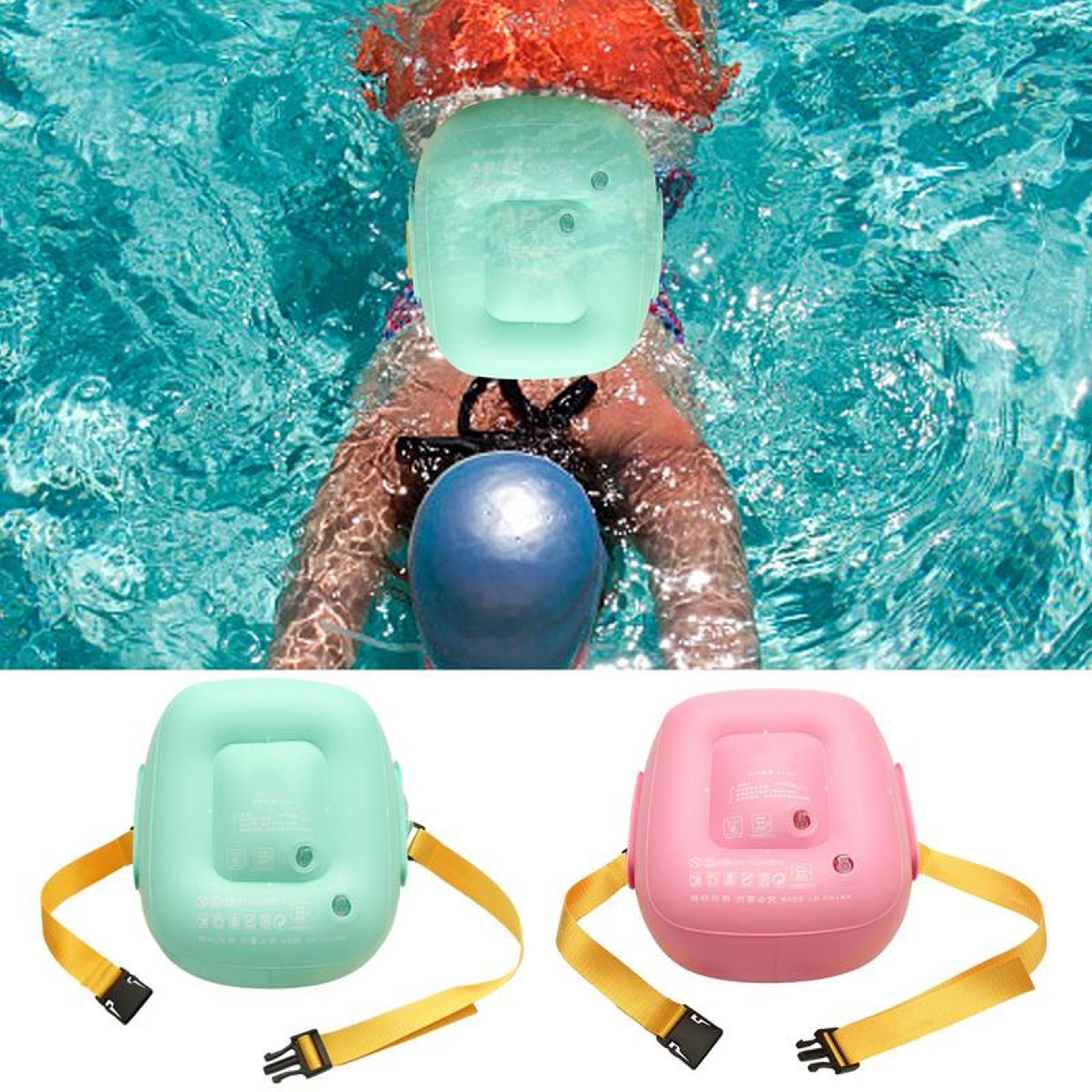 adult inflatable swimming float belt adjustable back float for swim training and beginners