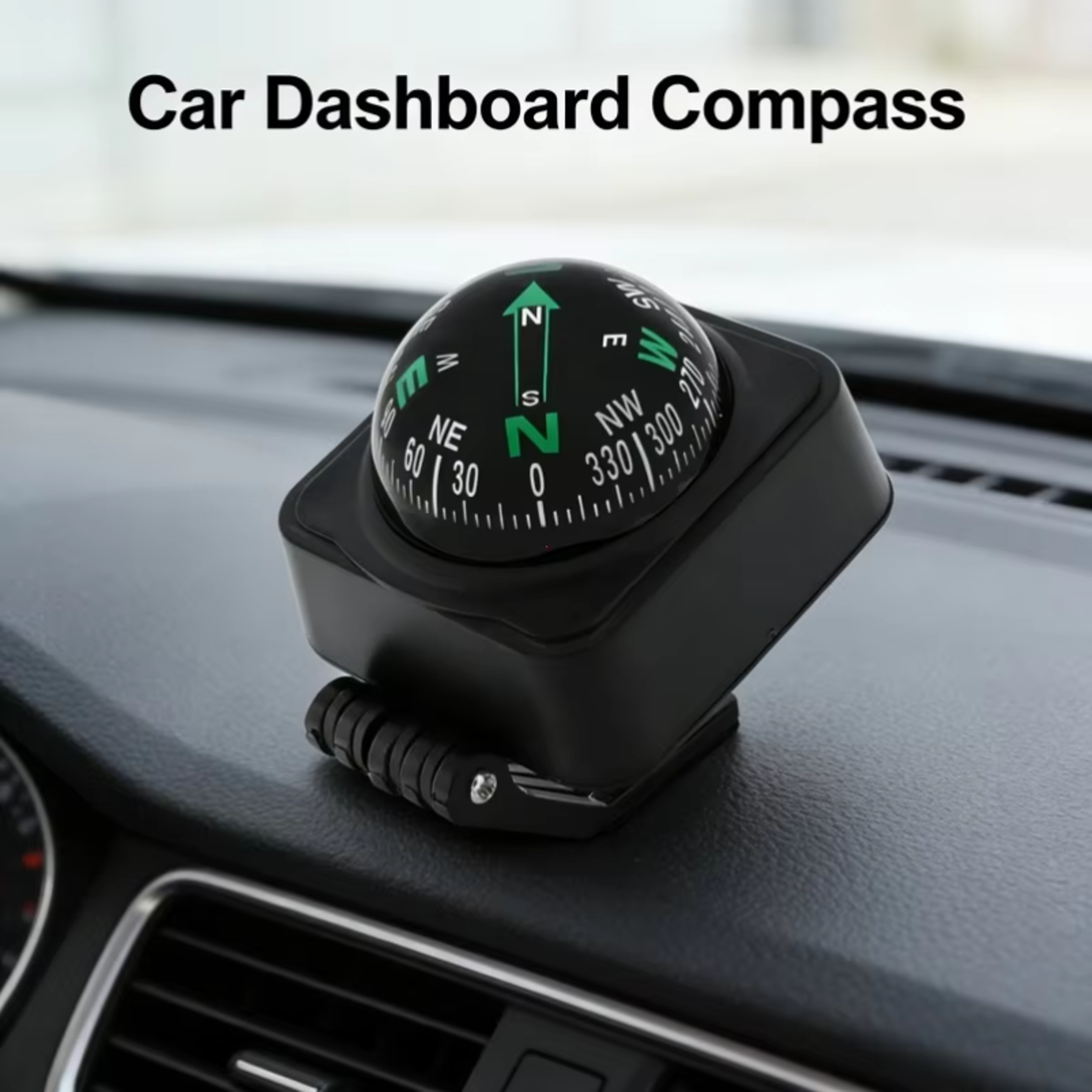 portable car dashboard compass for vehicle boat and outdoor navigation