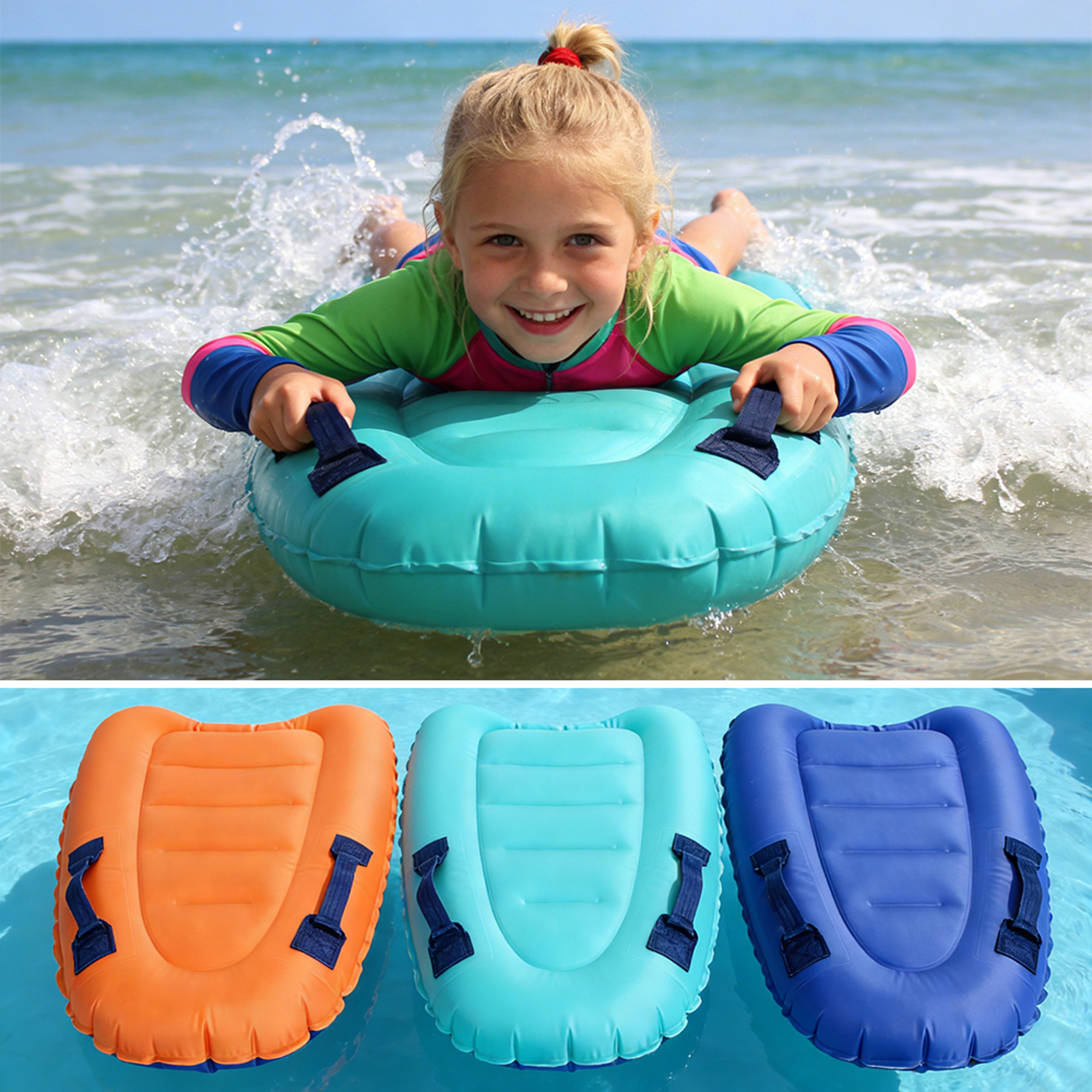 portable inflatable bodyboard for beach pool and water slide fun