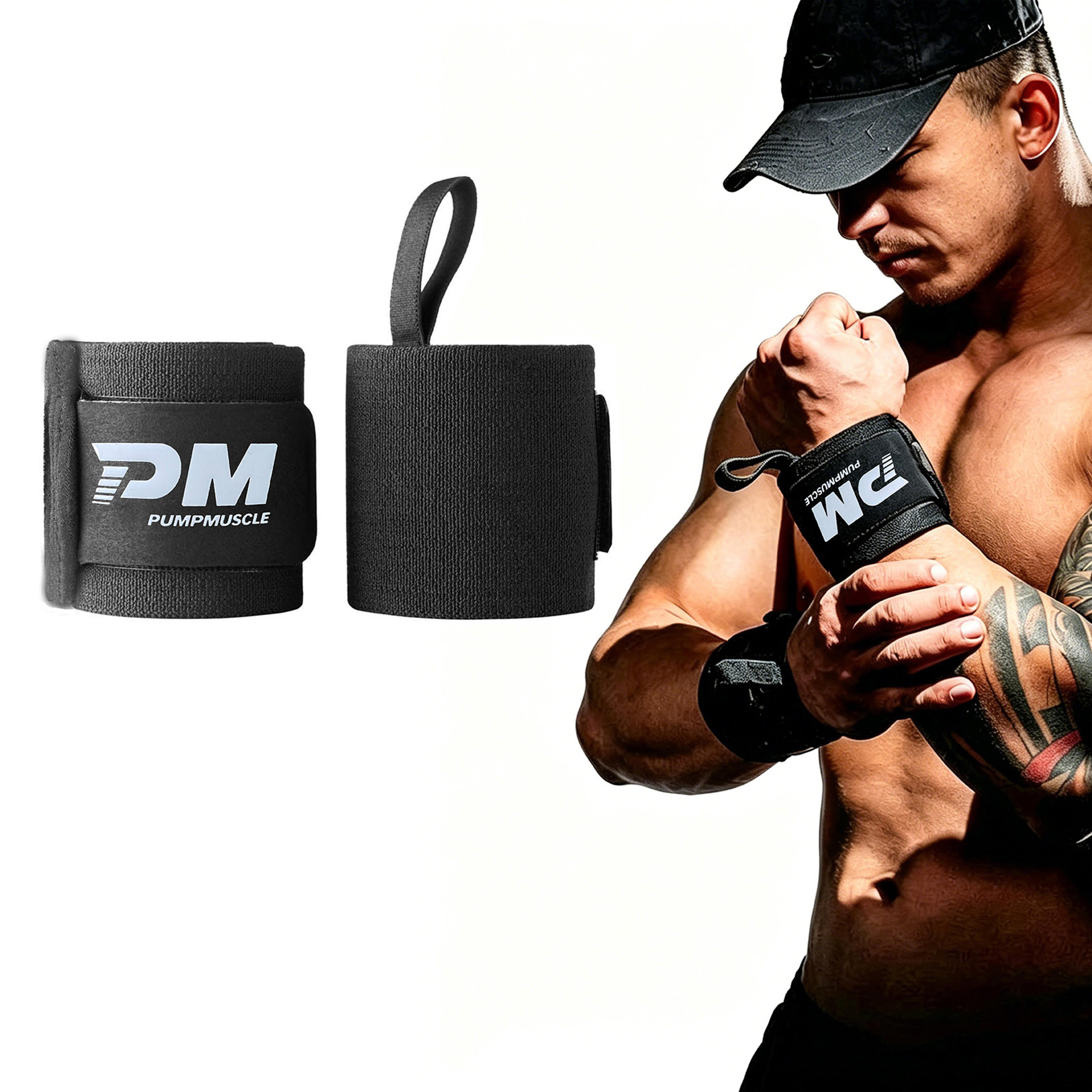 heavy duty weight lifting wrist wraps with thumb loop for gym support