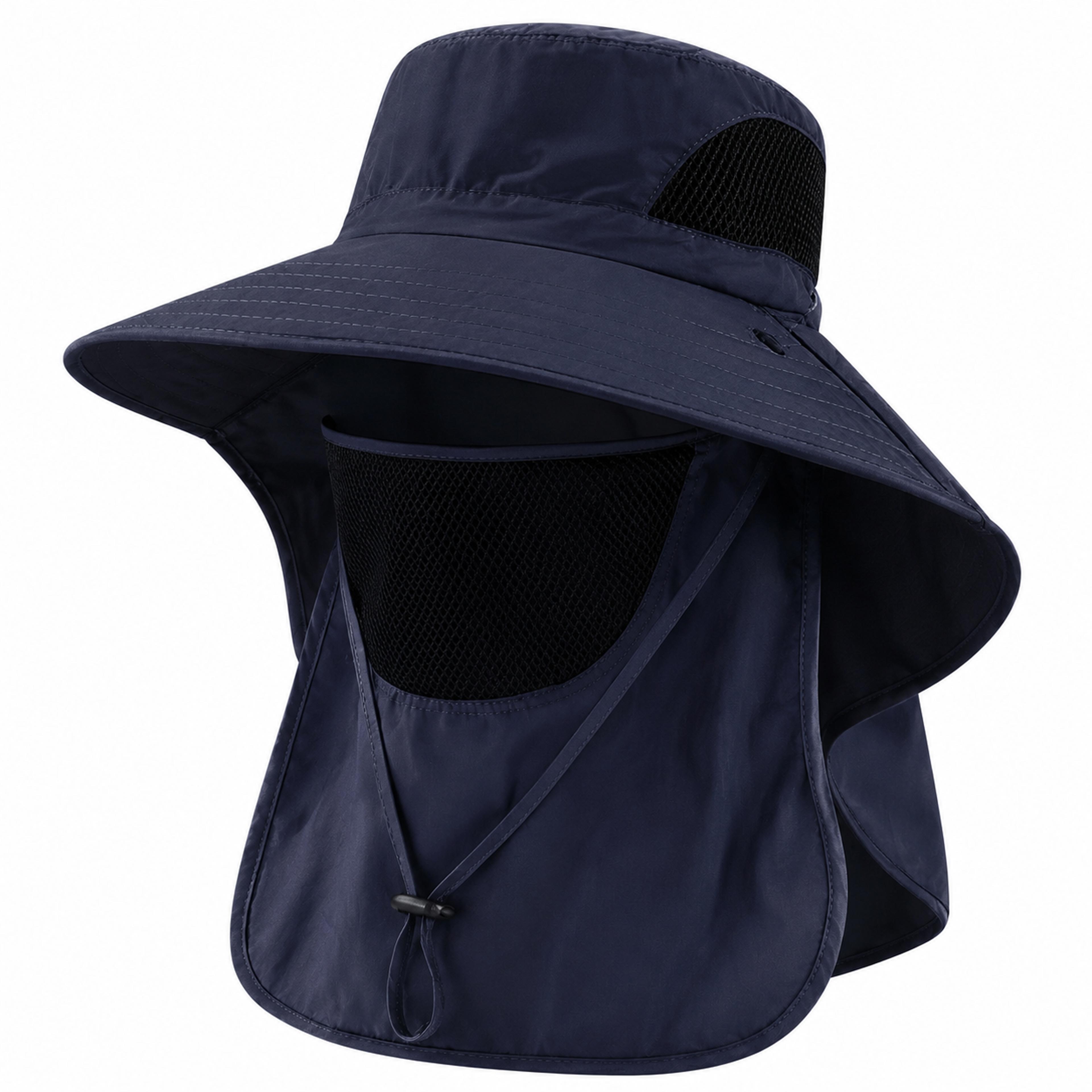 water repellent wide brim bucket hat with adjustable straps