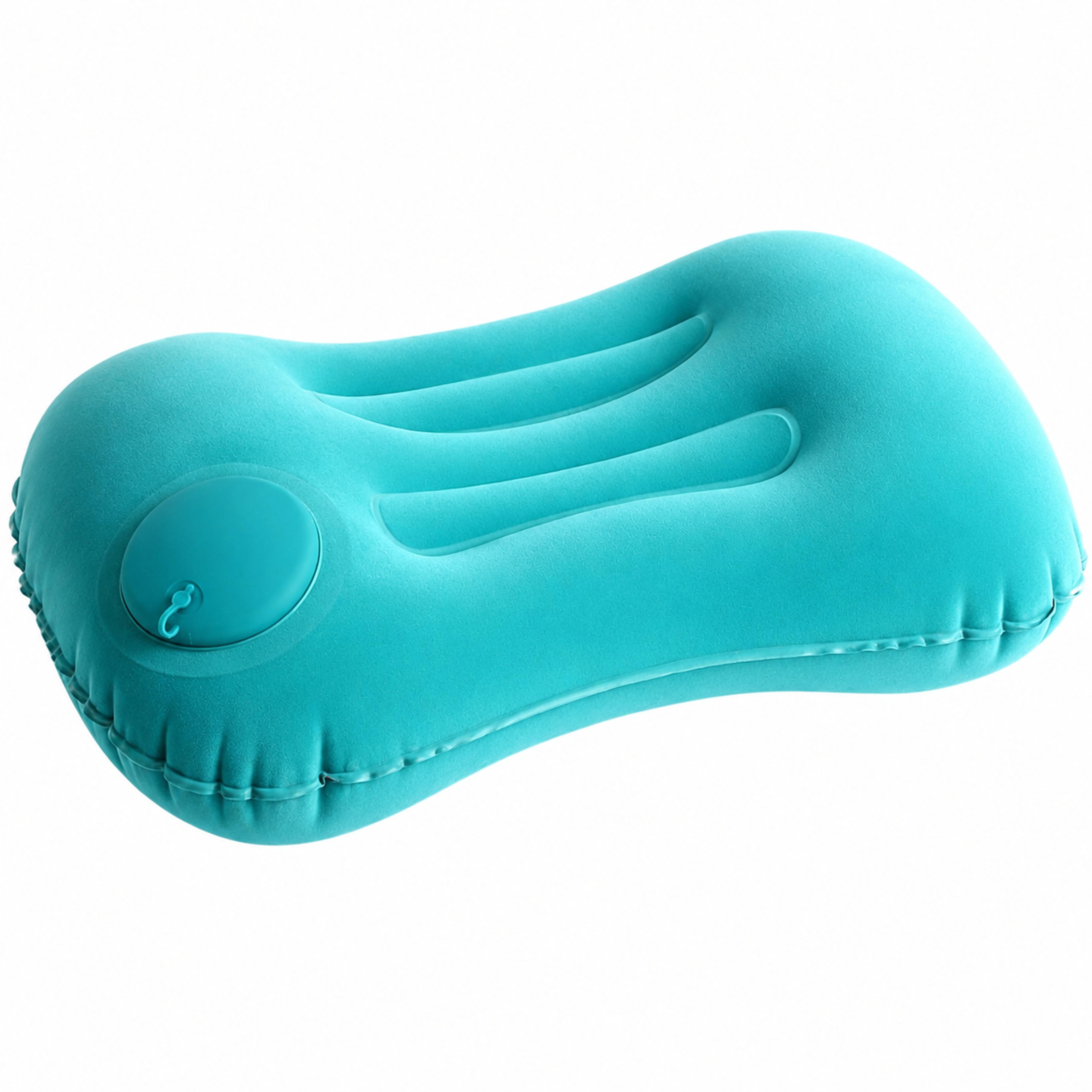 ergonomic inflatable travel pillow with sleep kit