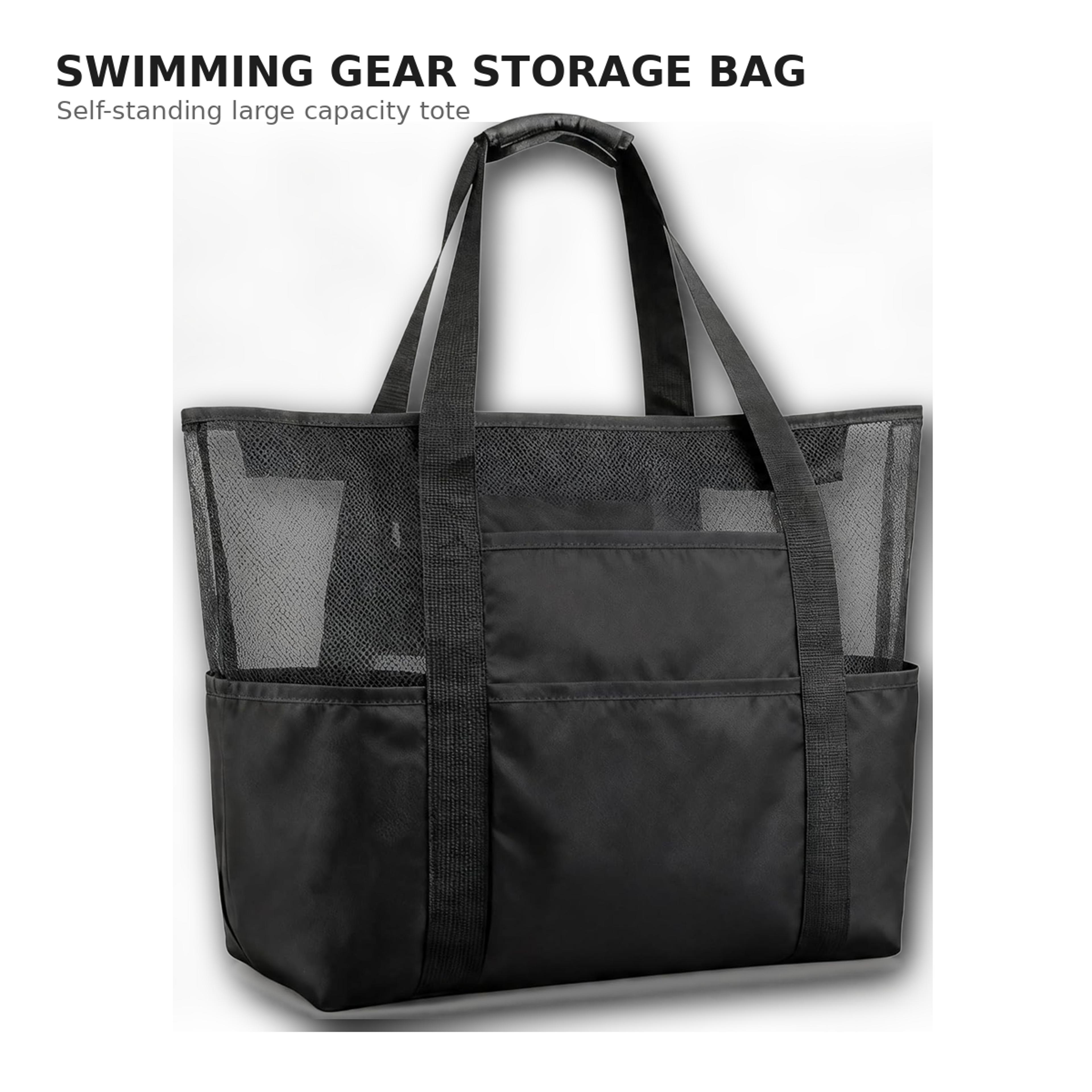 self standing large capacity swim gear bag for pool gym and travel