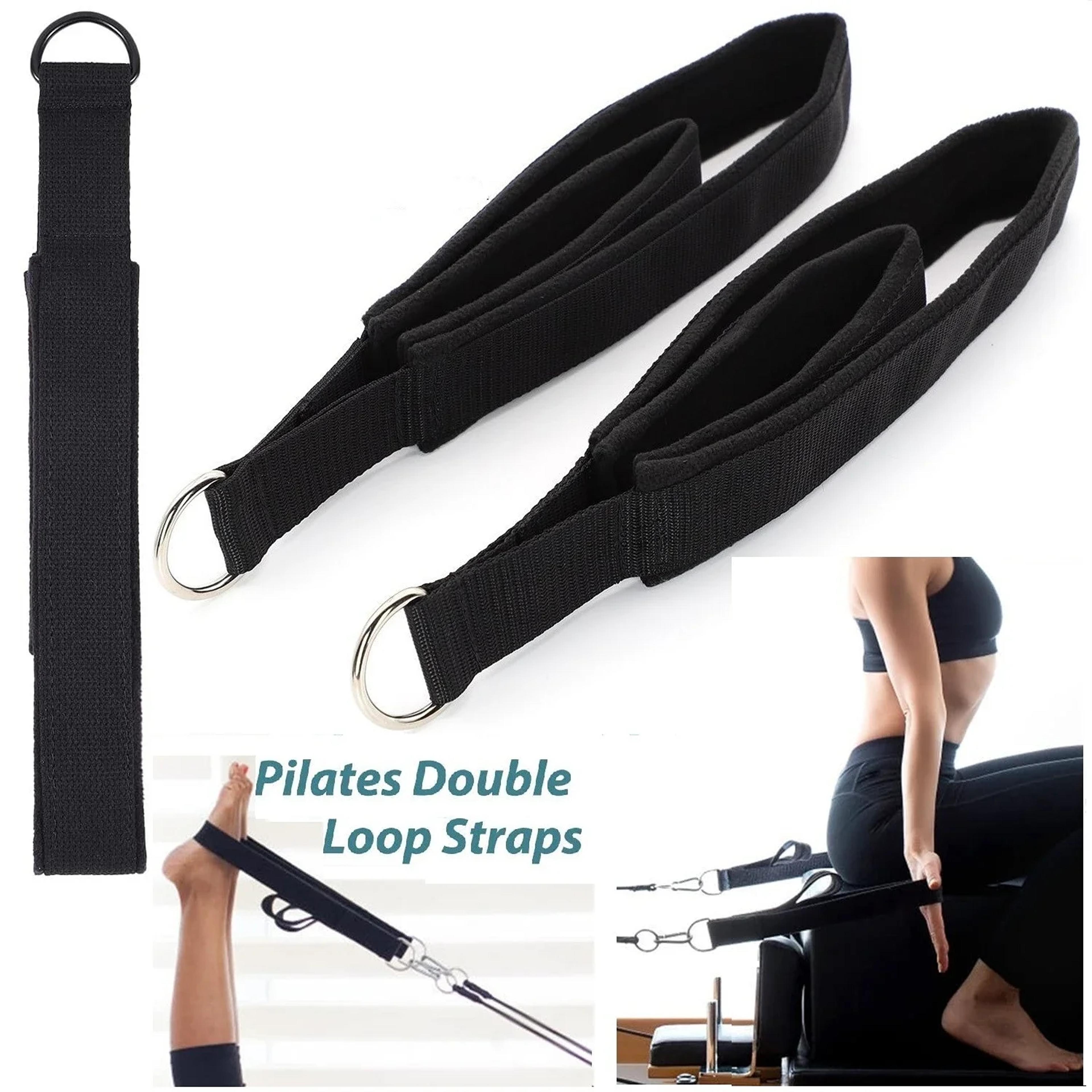 double loop pilates ankle strap for stretching and resistance training