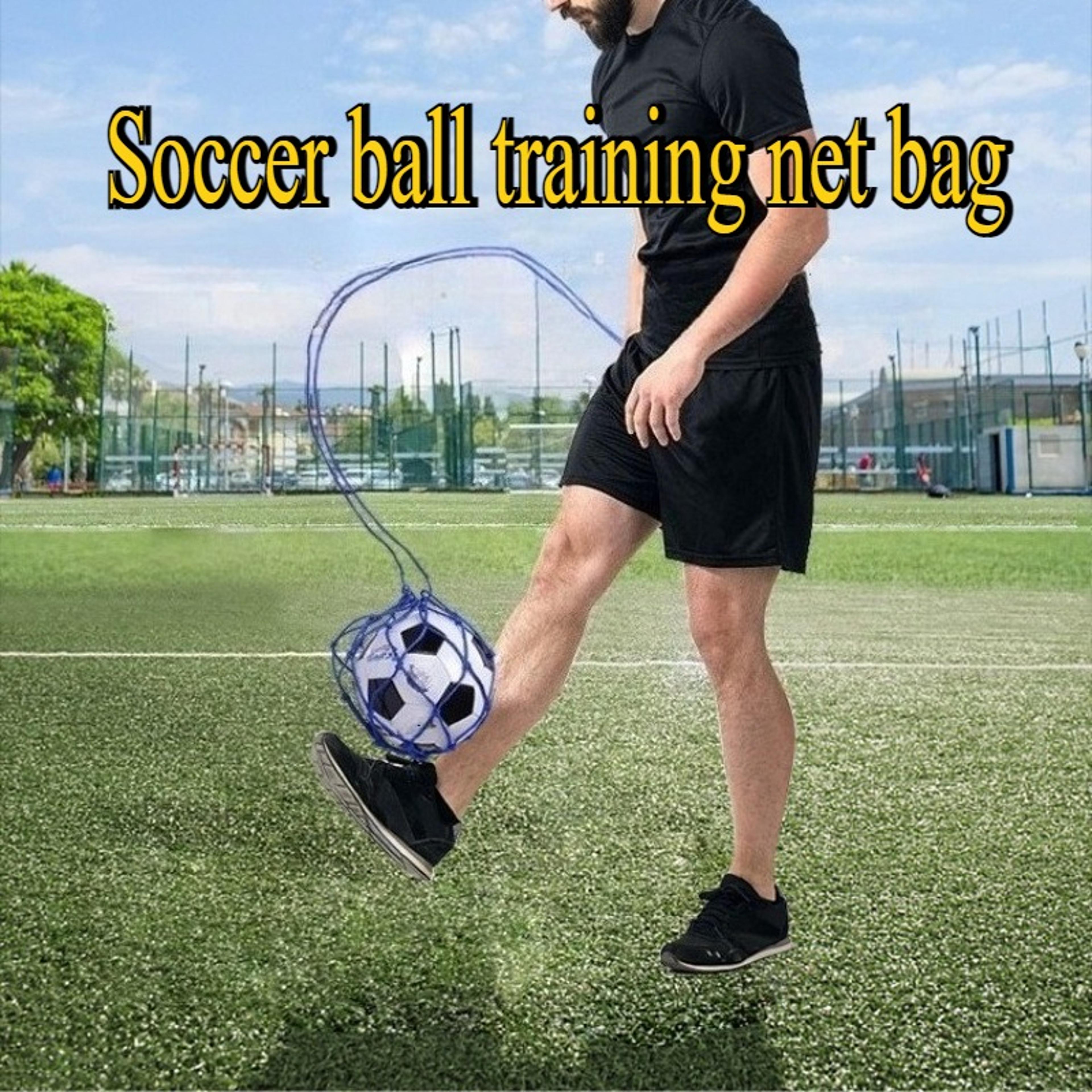 solo soccer kick trainer mesh ball control practice aid