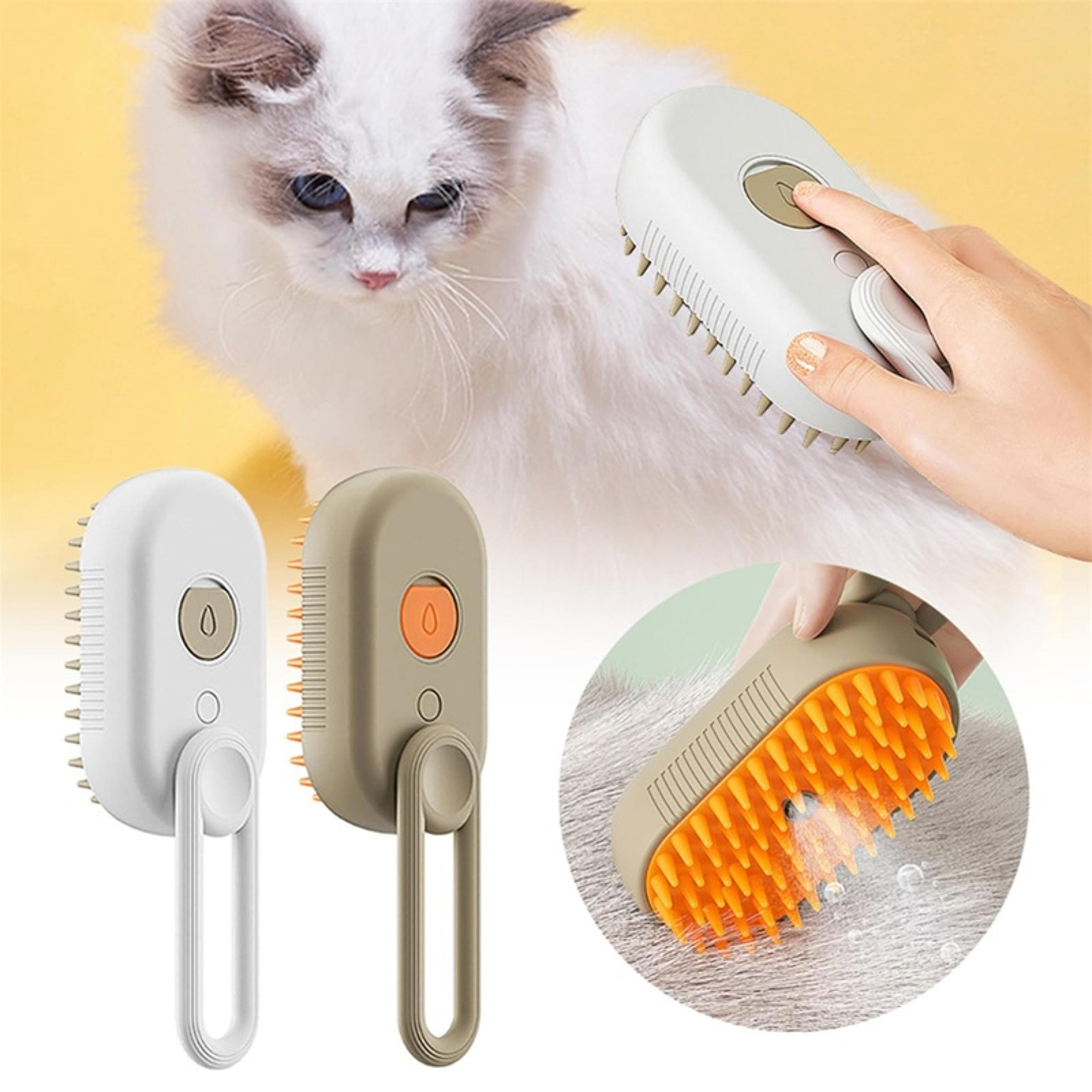 steam cat grooming brush for hair removal massage and cleaning