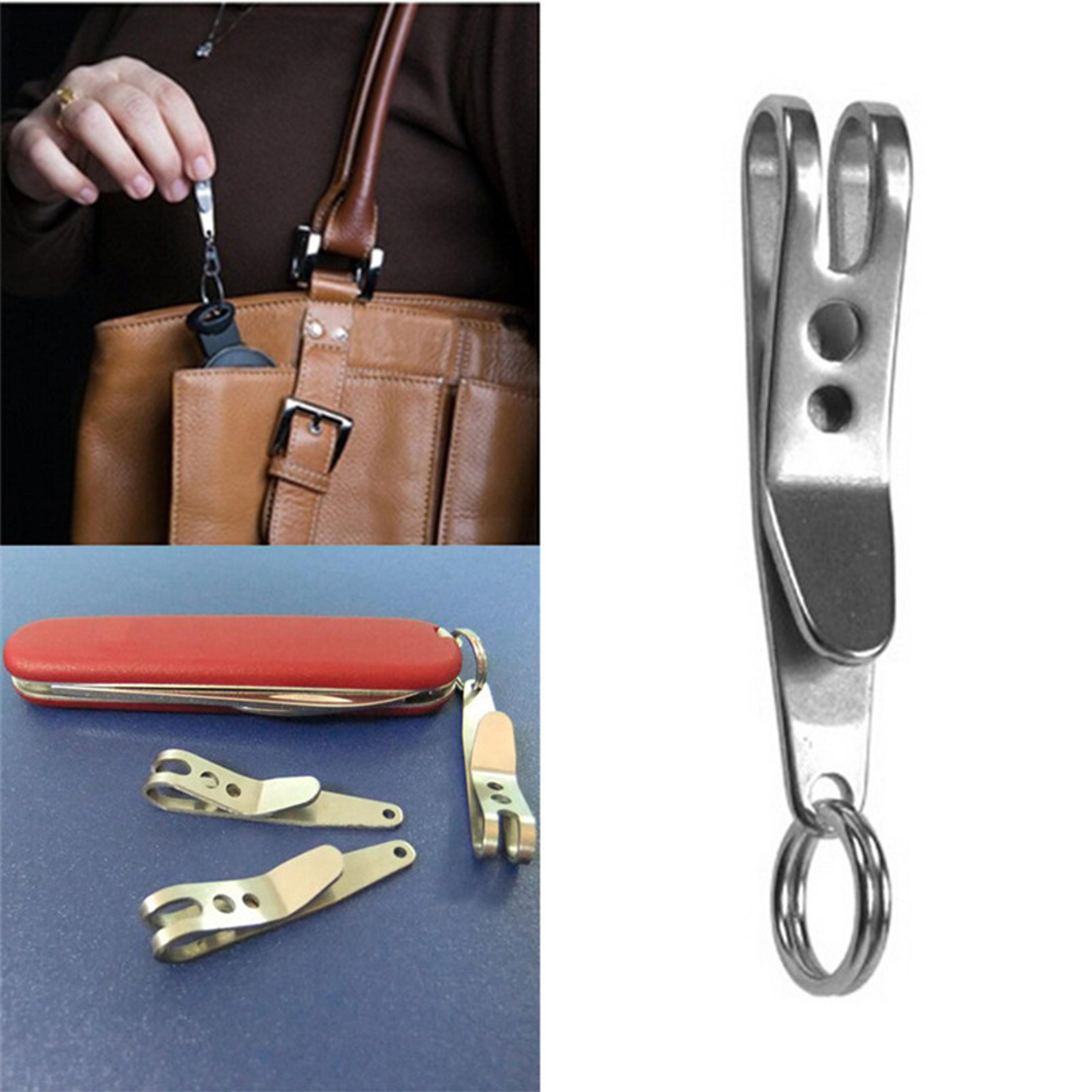 stainless steel key ring carabiner edc clip hook for outdoor camping and everyday carry