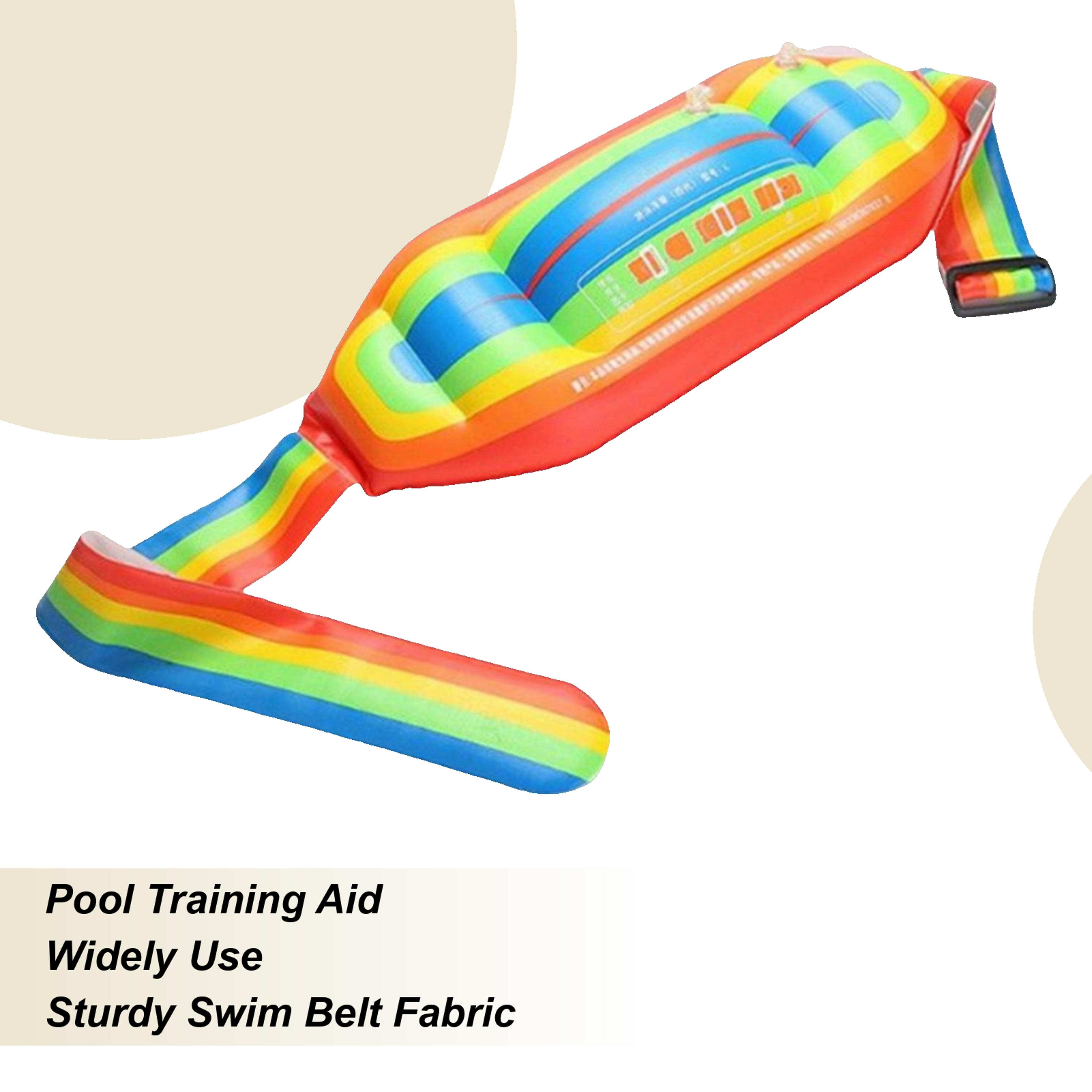adjustable swim training belt with buoyancy blocks for adults and kids