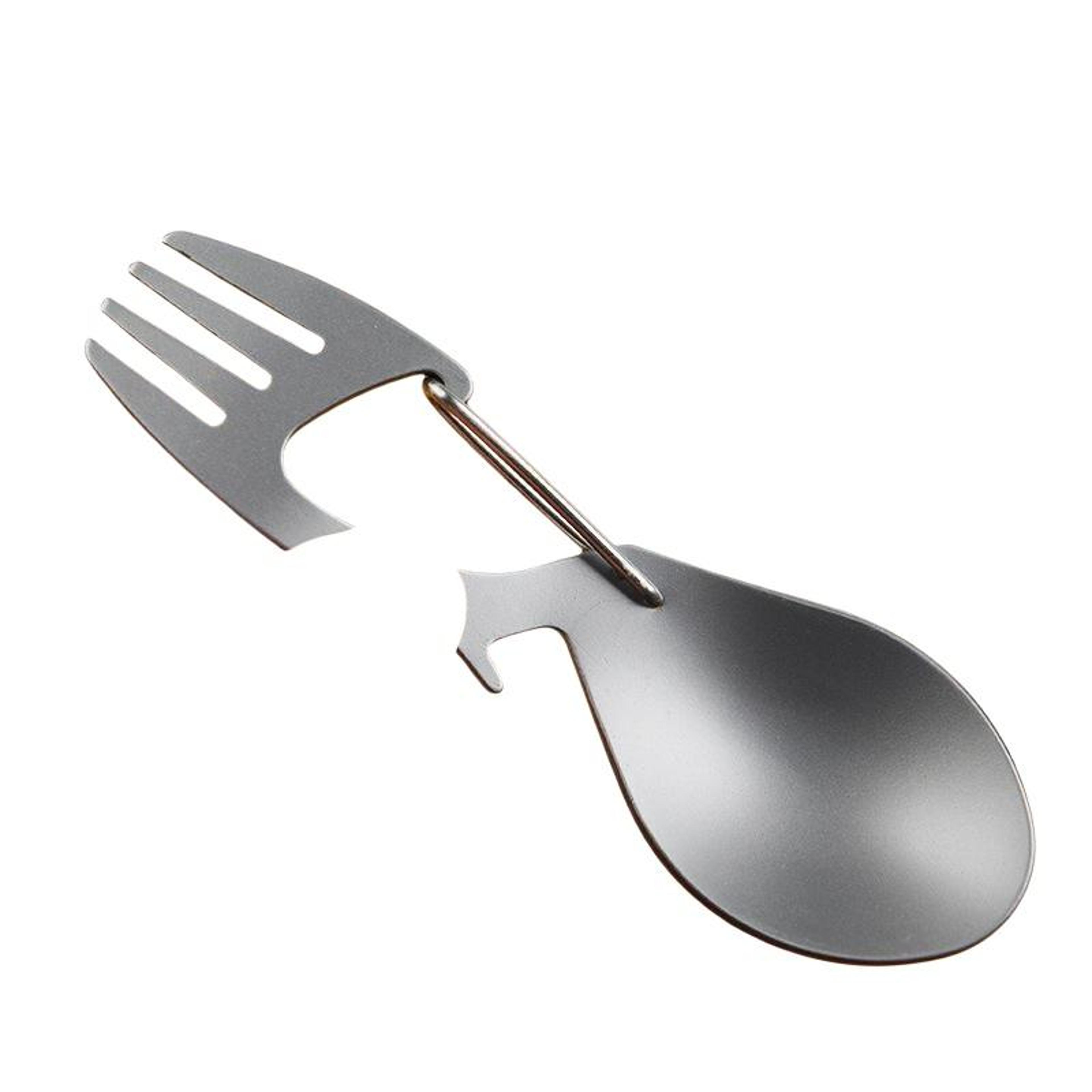 titanium spork lightweight portable camping utensil for hiking travel and backpacking