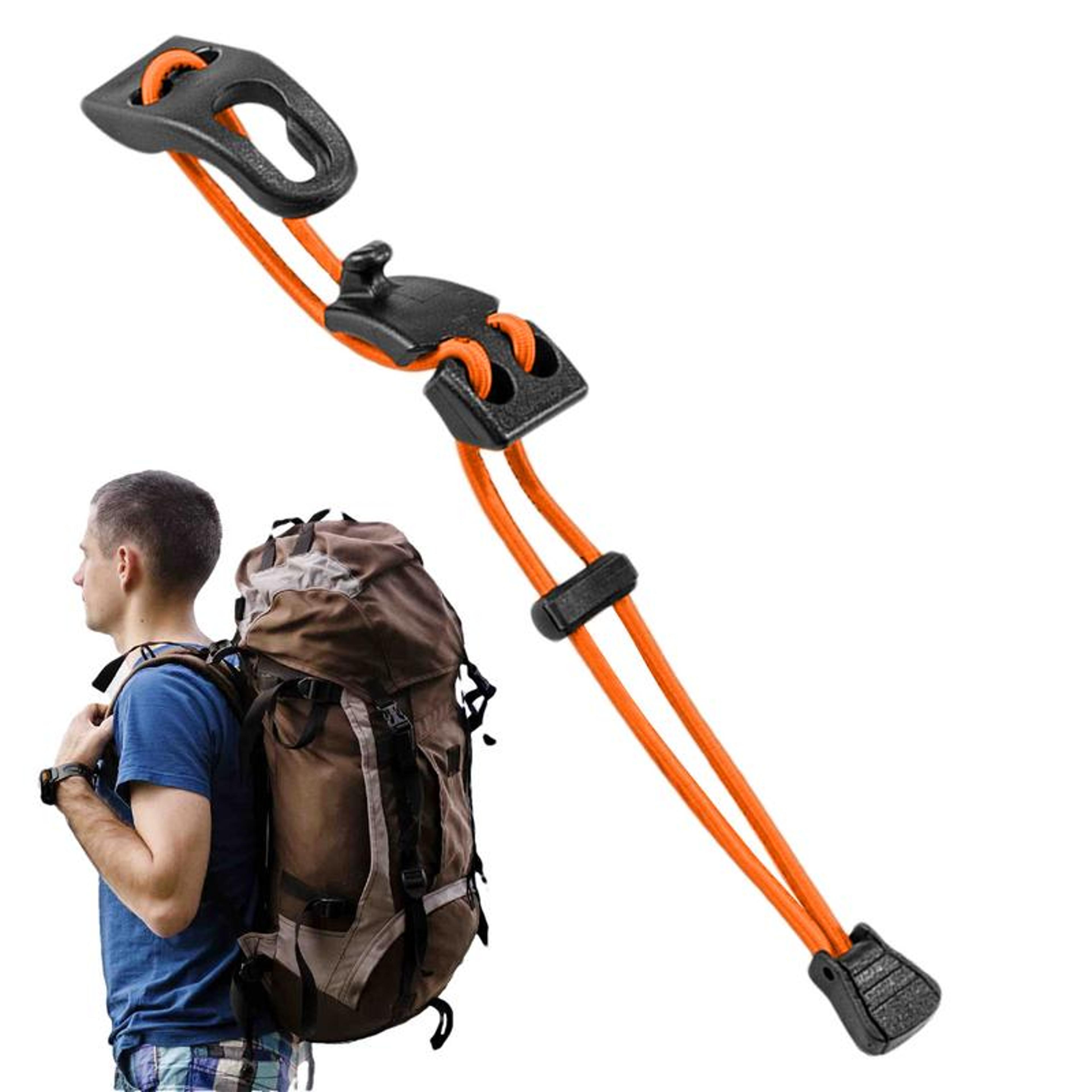 adjustable bag expansion strap with quick release buckle camping gear clip