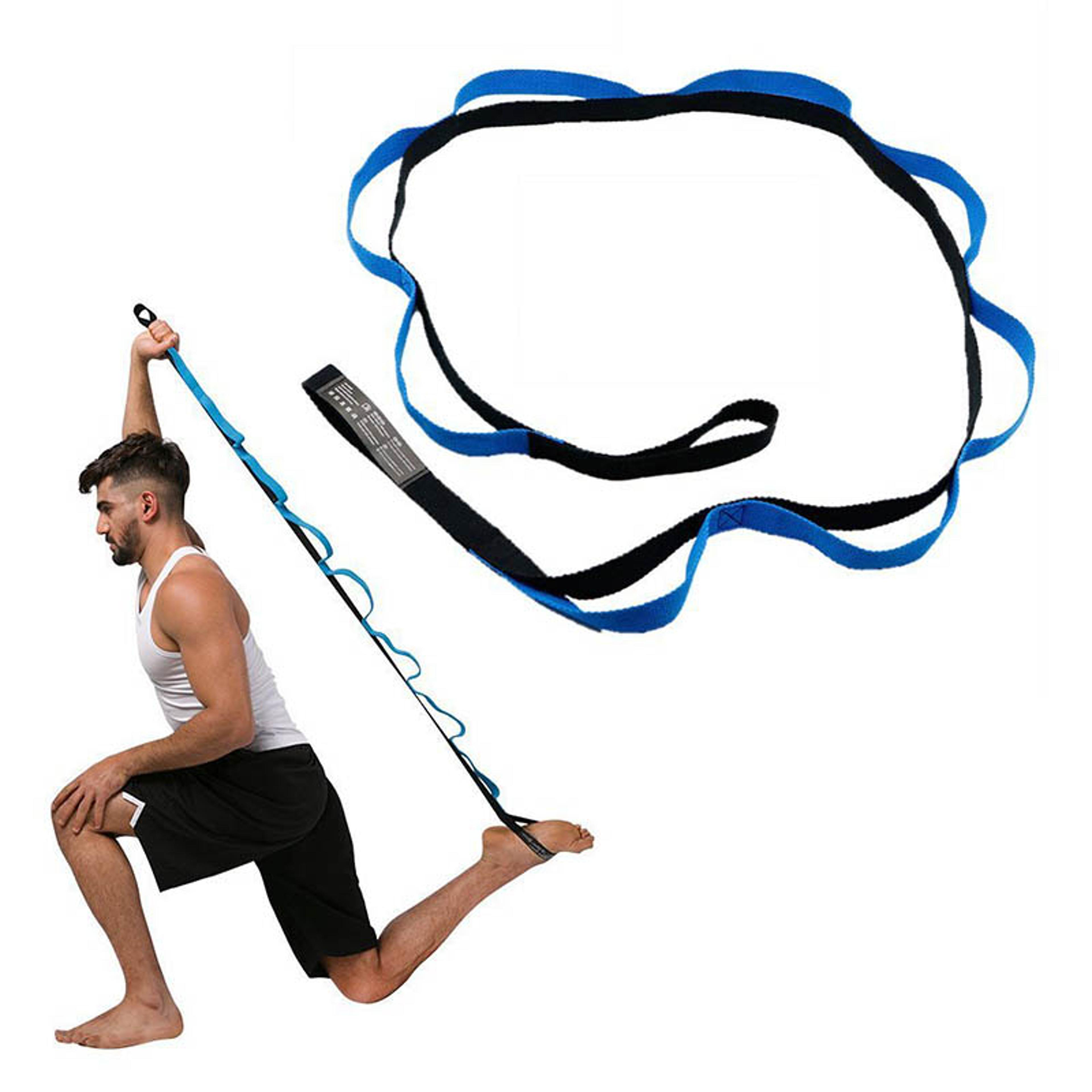 anti gravity yoga stretch strap with loops for pilates flexibility training and leg stretching