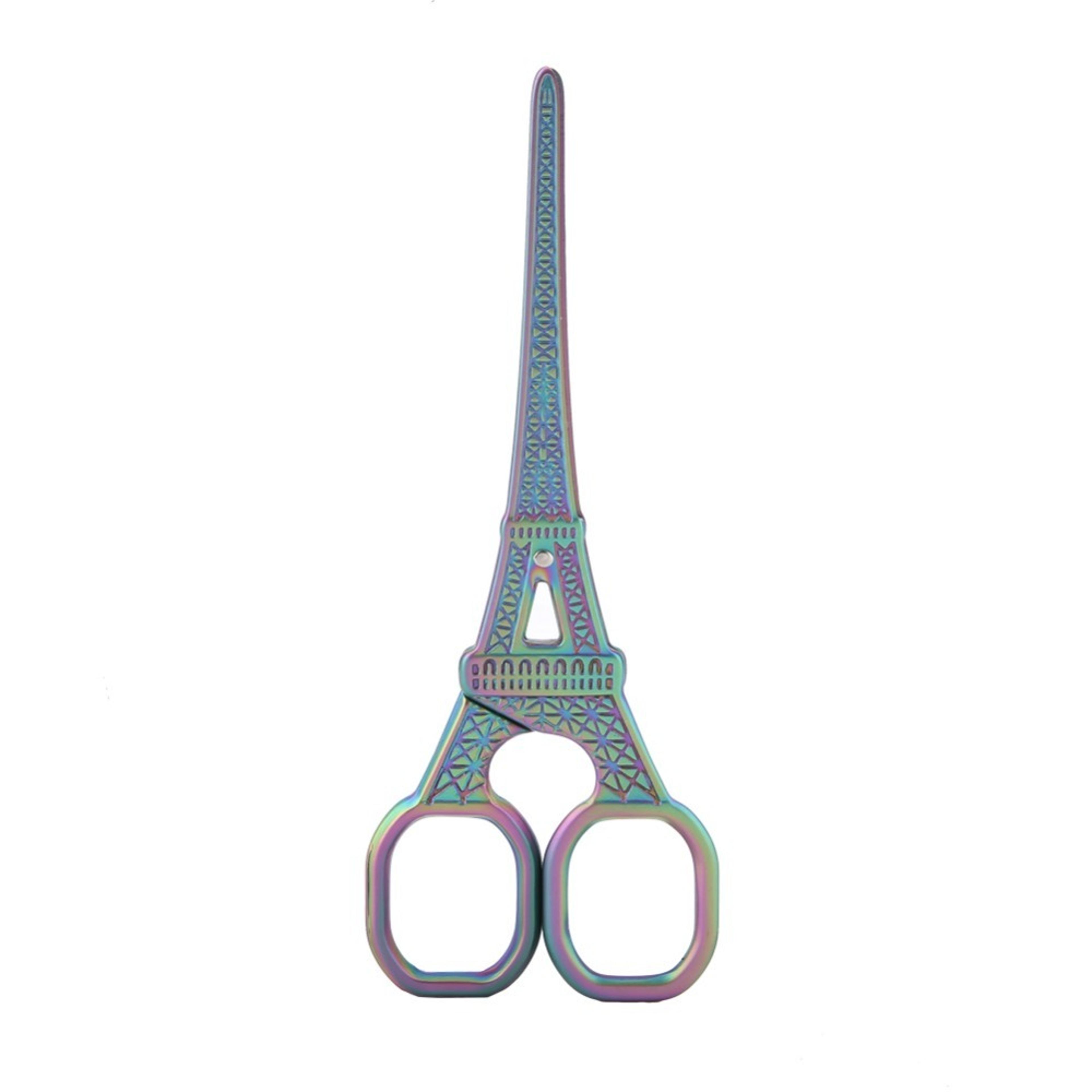 vintage eiffel tower embroidery scissors stainless steel craft tool