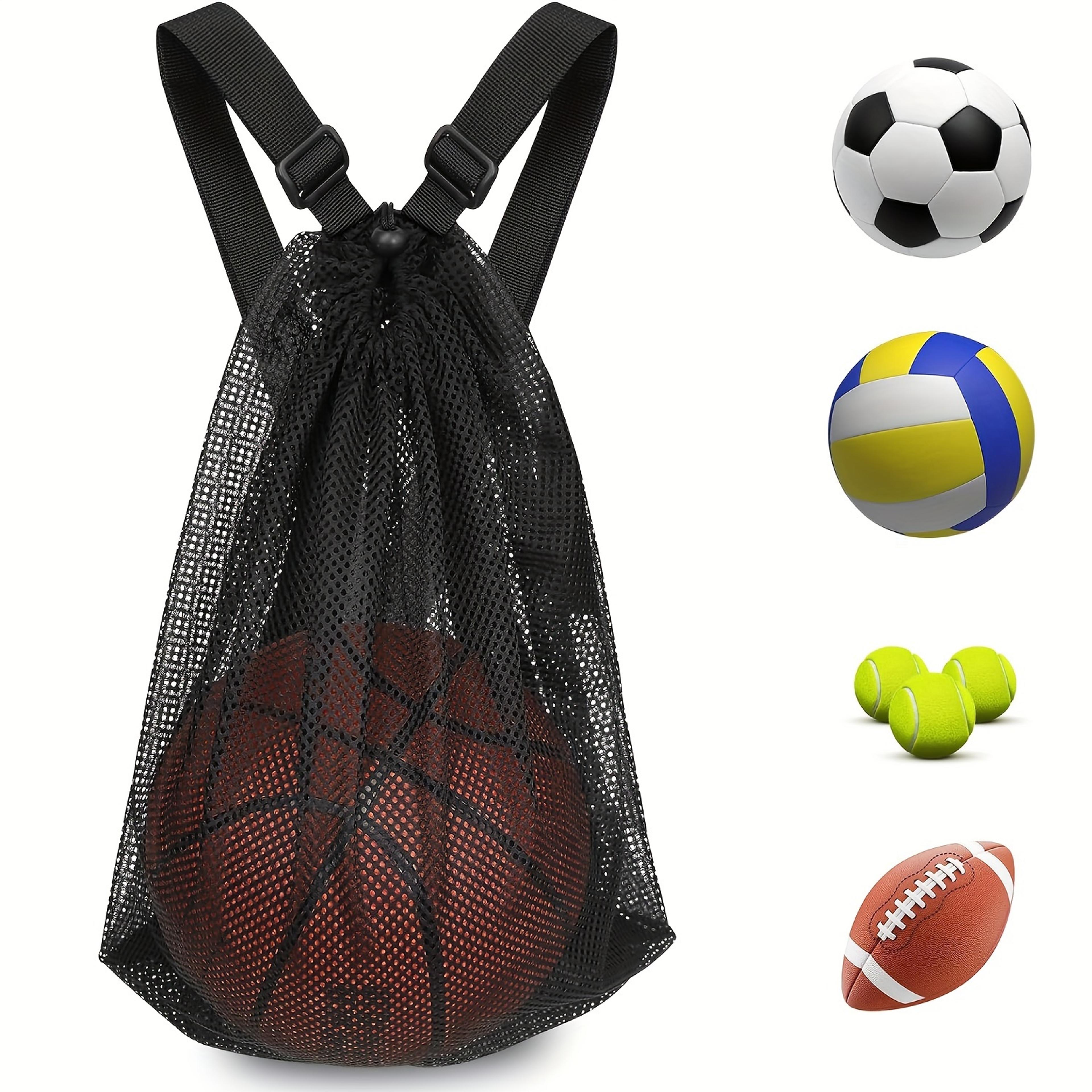 breathable mesh drawstring sports ball backpack