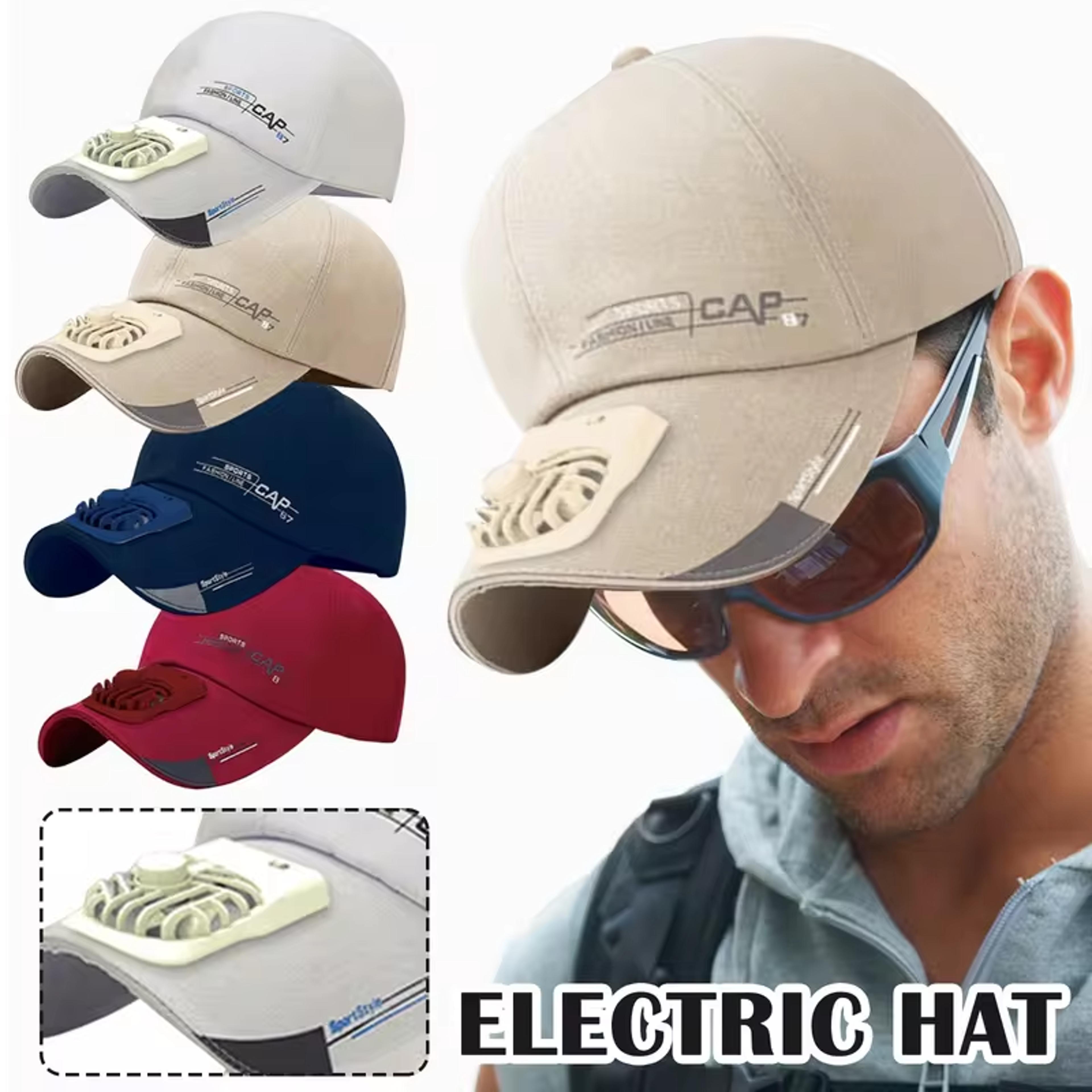 usb rechargeable cooling fan baseball cap with speed airflow