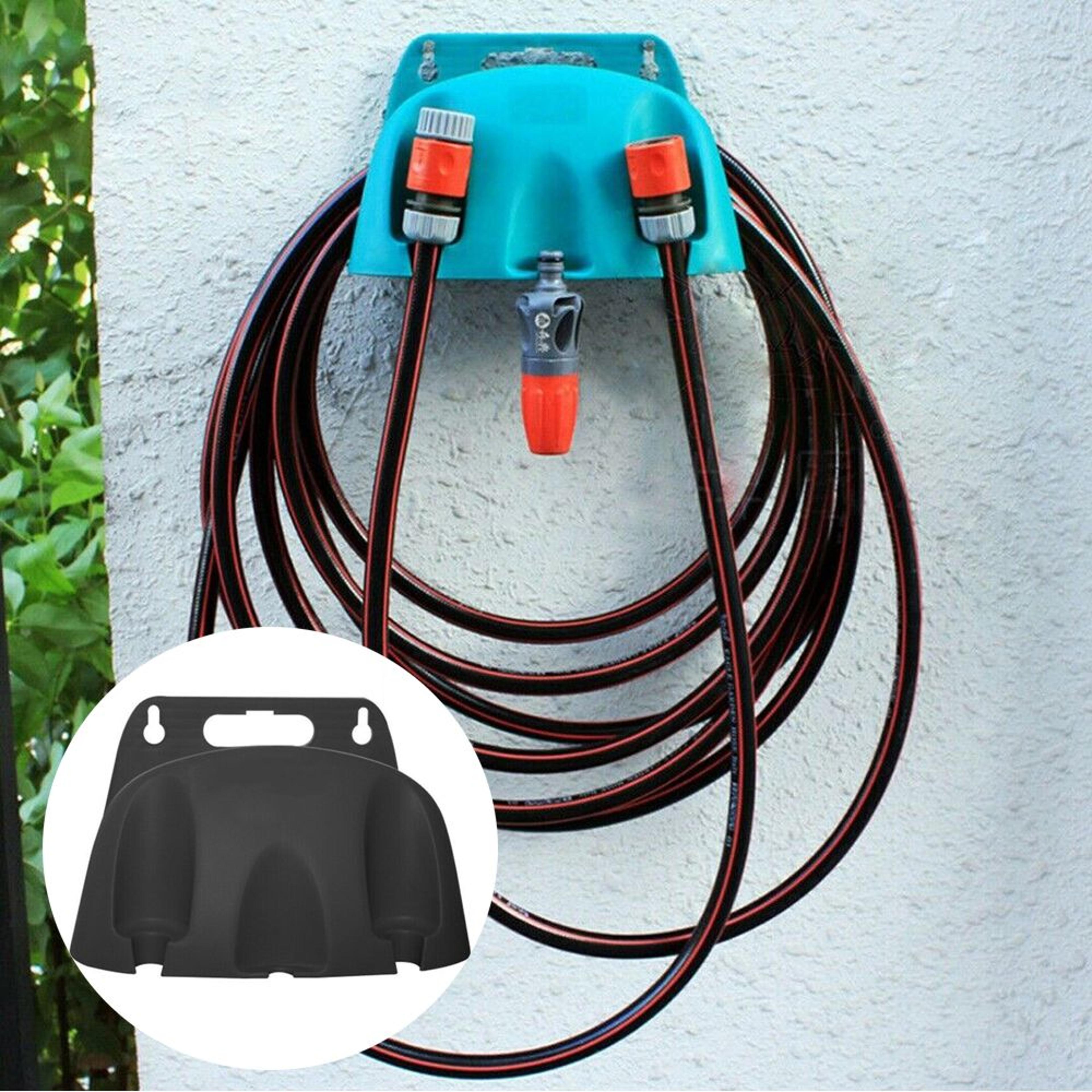 wall mounted garden hose holder and outdoor storage rack