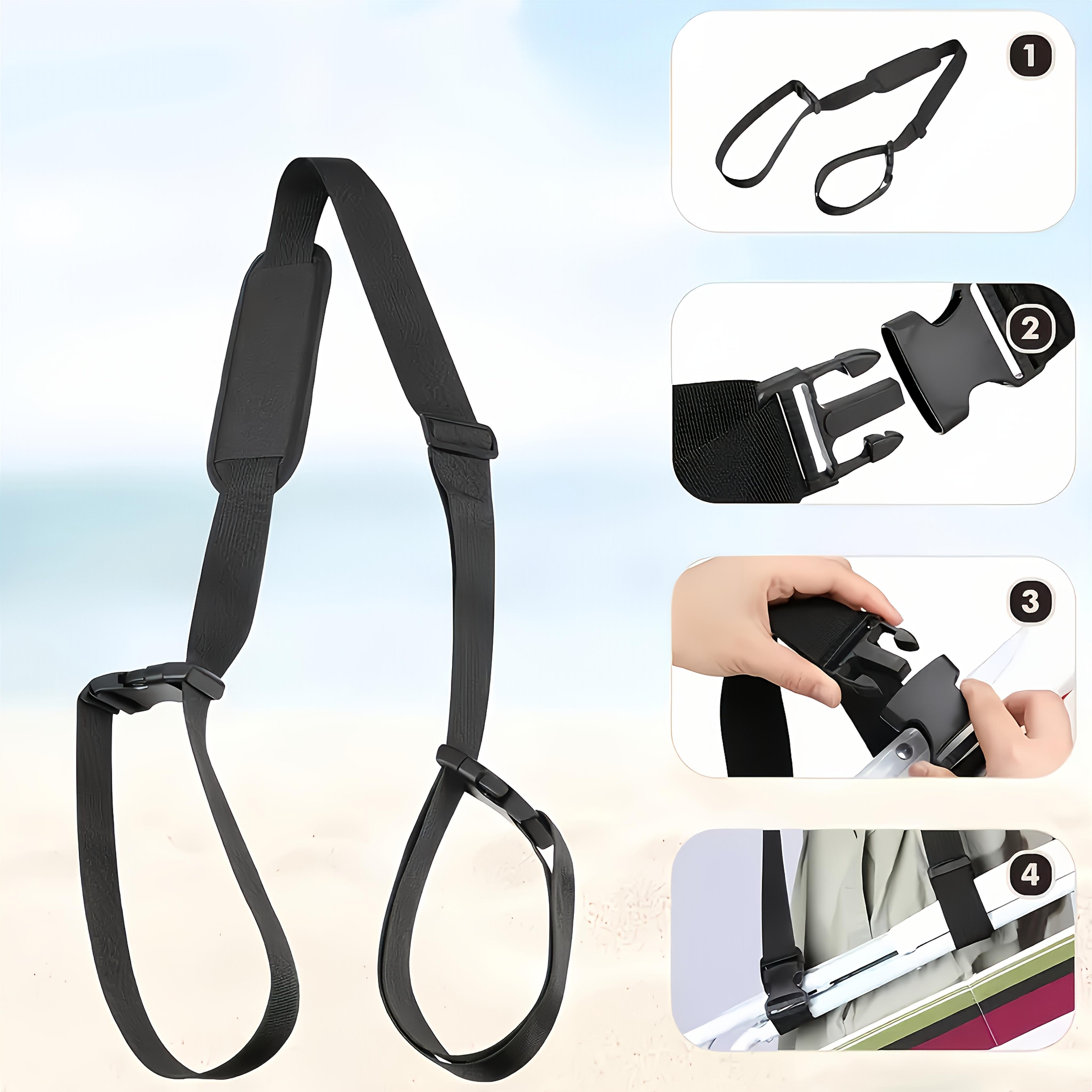 heavy duty adjustable beach chair carry strap for folding chairs and yoga mats