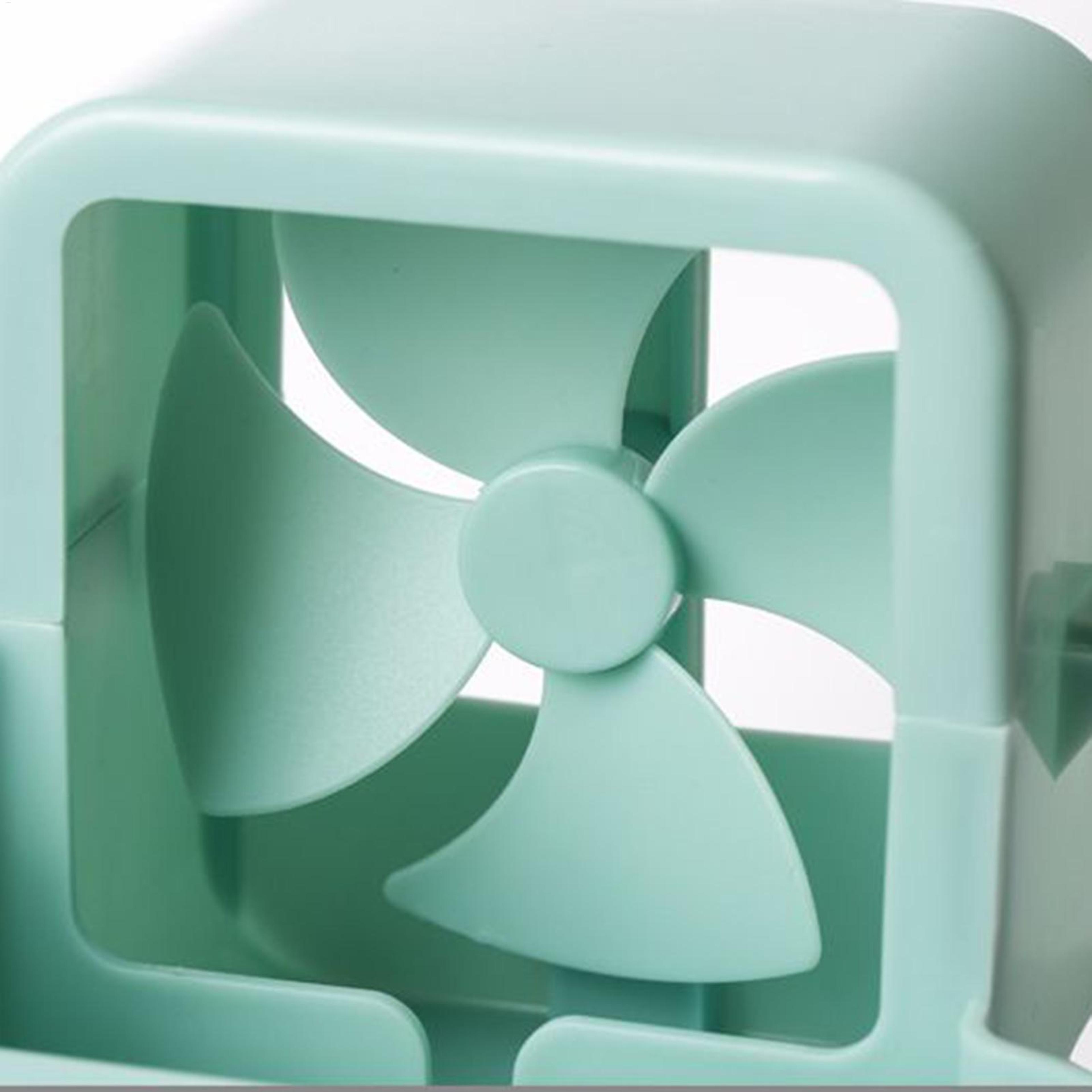 hangable ice box fan mister attachment for outdoor cooling