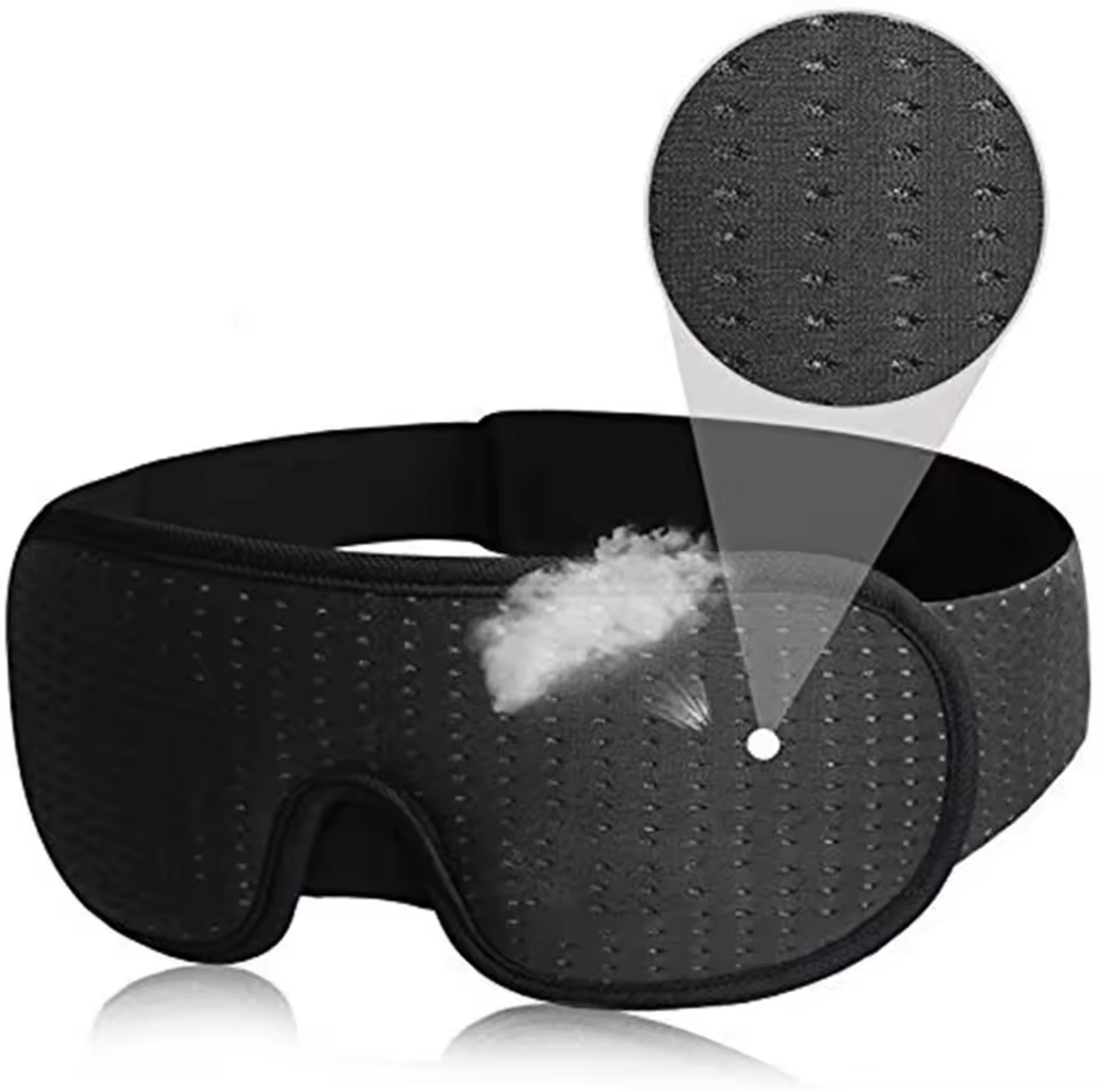 blackout sleep mask with soft padded eye contours