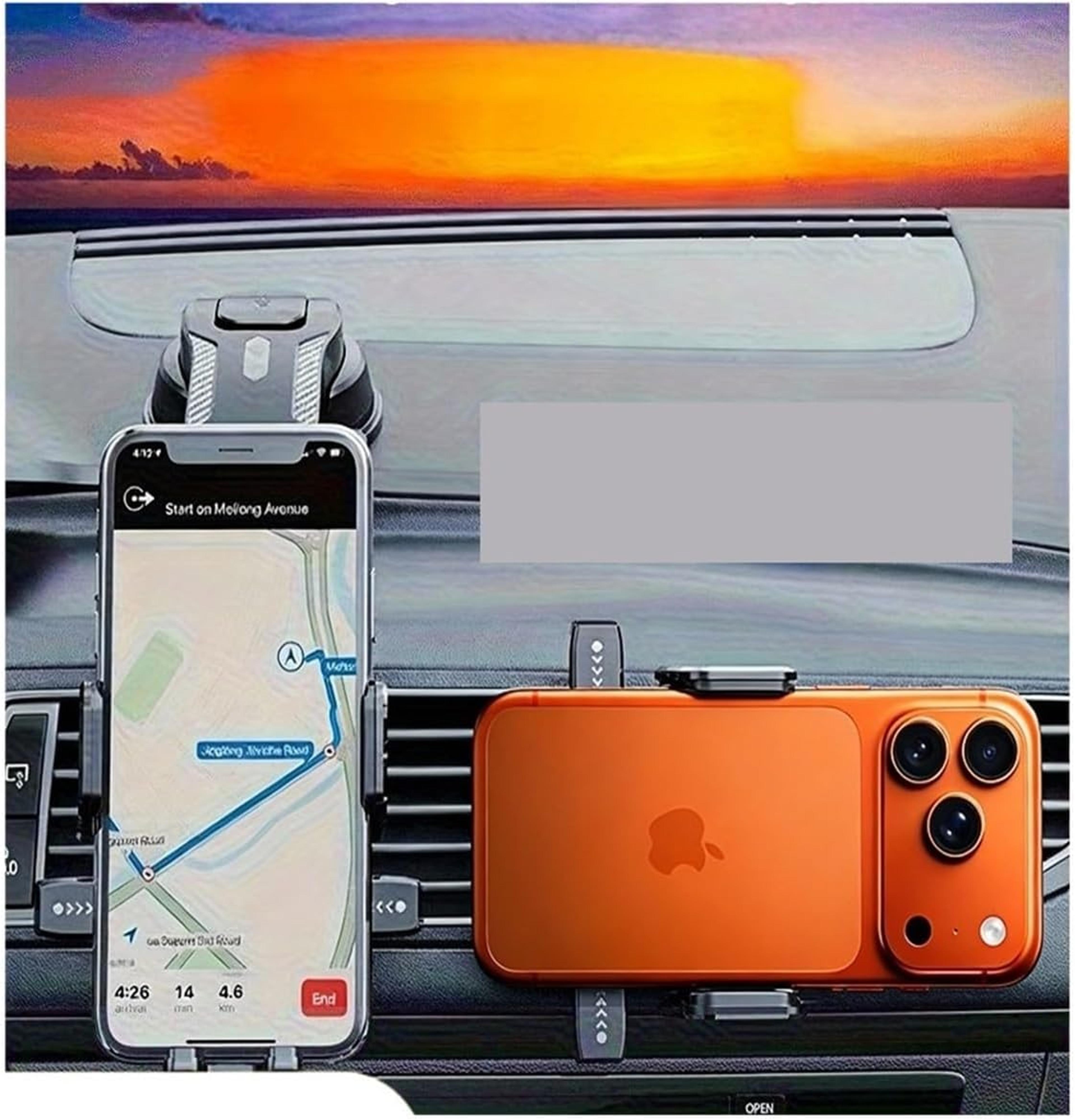 upgraded universal car vent phone mount with ultra stable metal hook clip