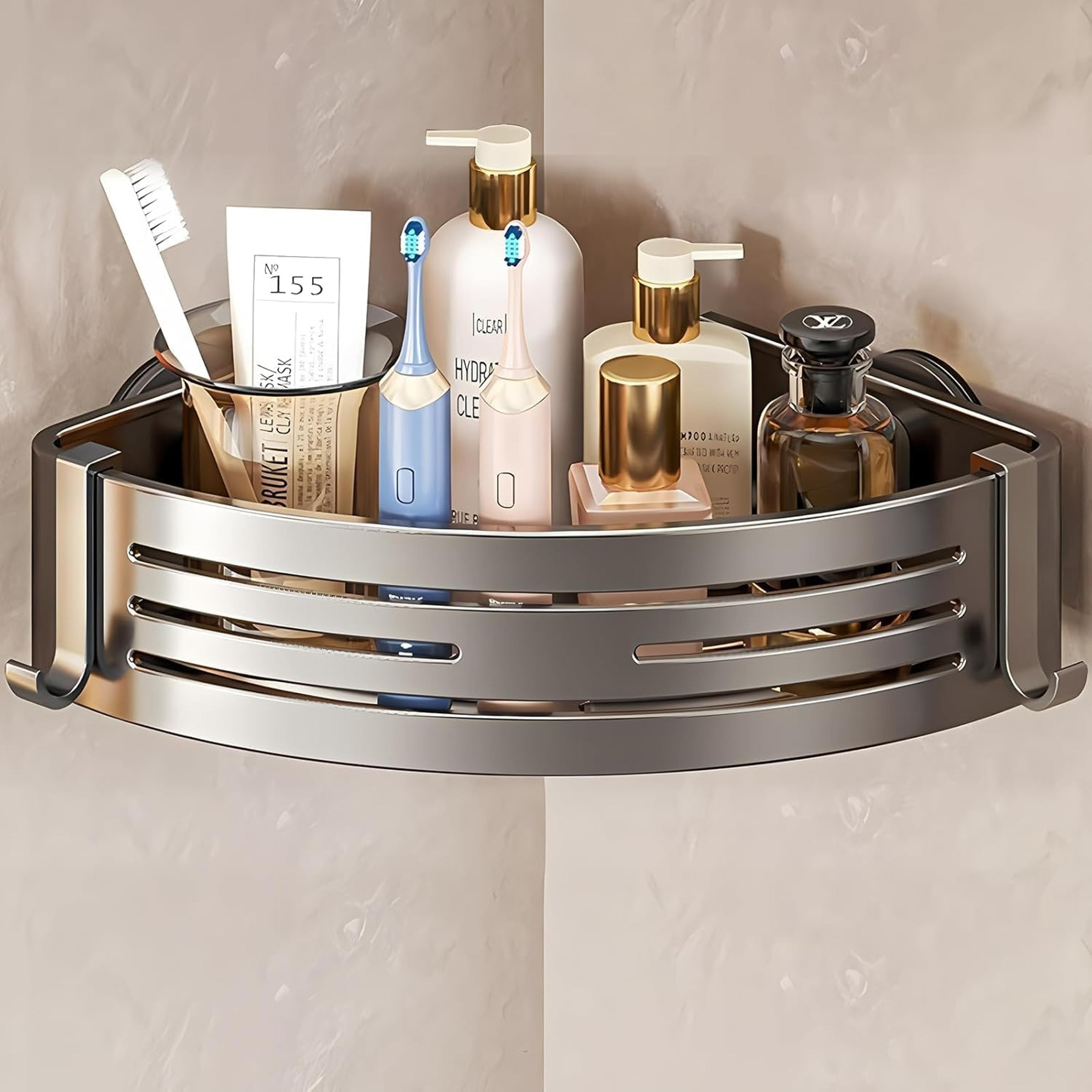 strong suction corner shower caddy and no drill bathroom shelf