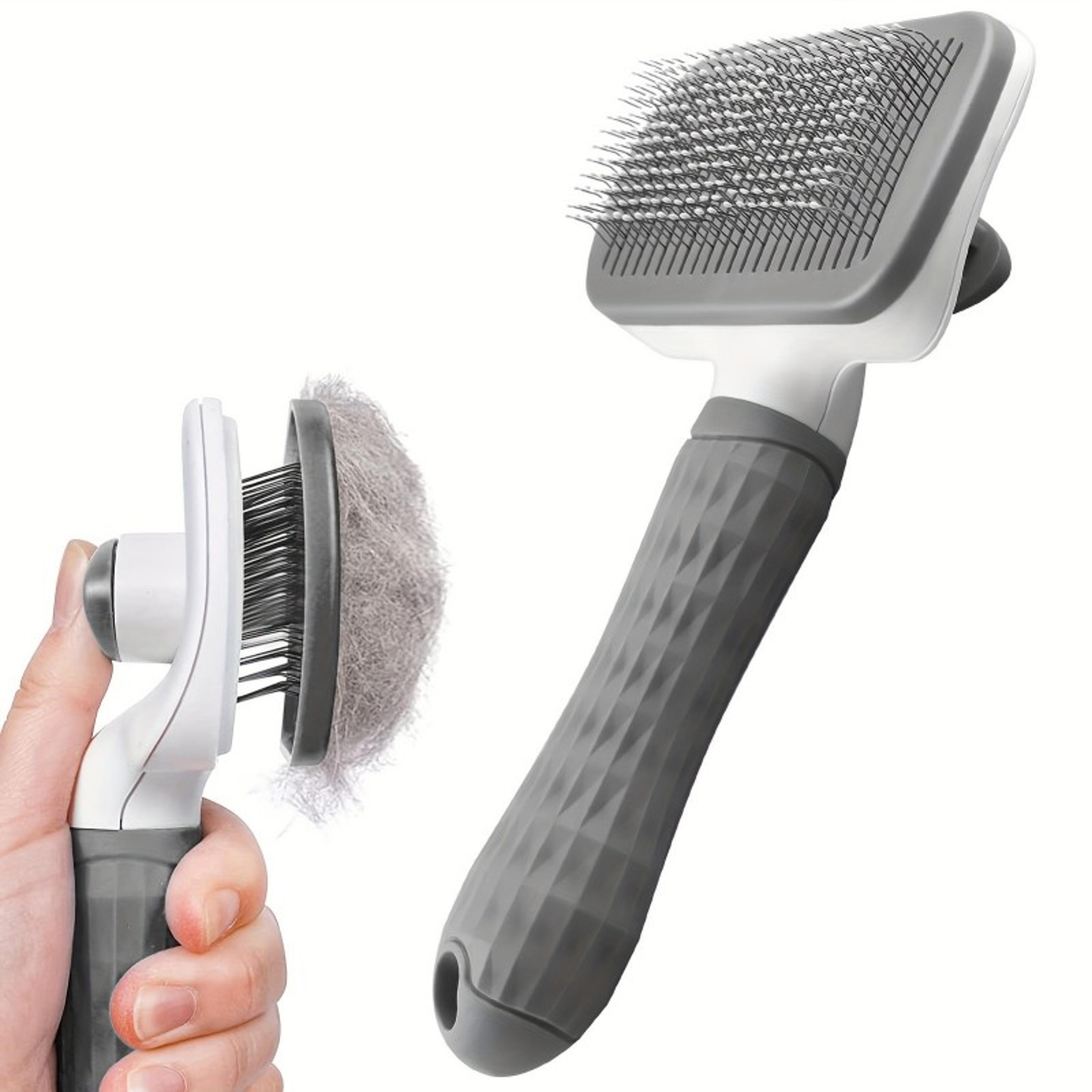 self cleaning dog cat grooming brush slicker comb