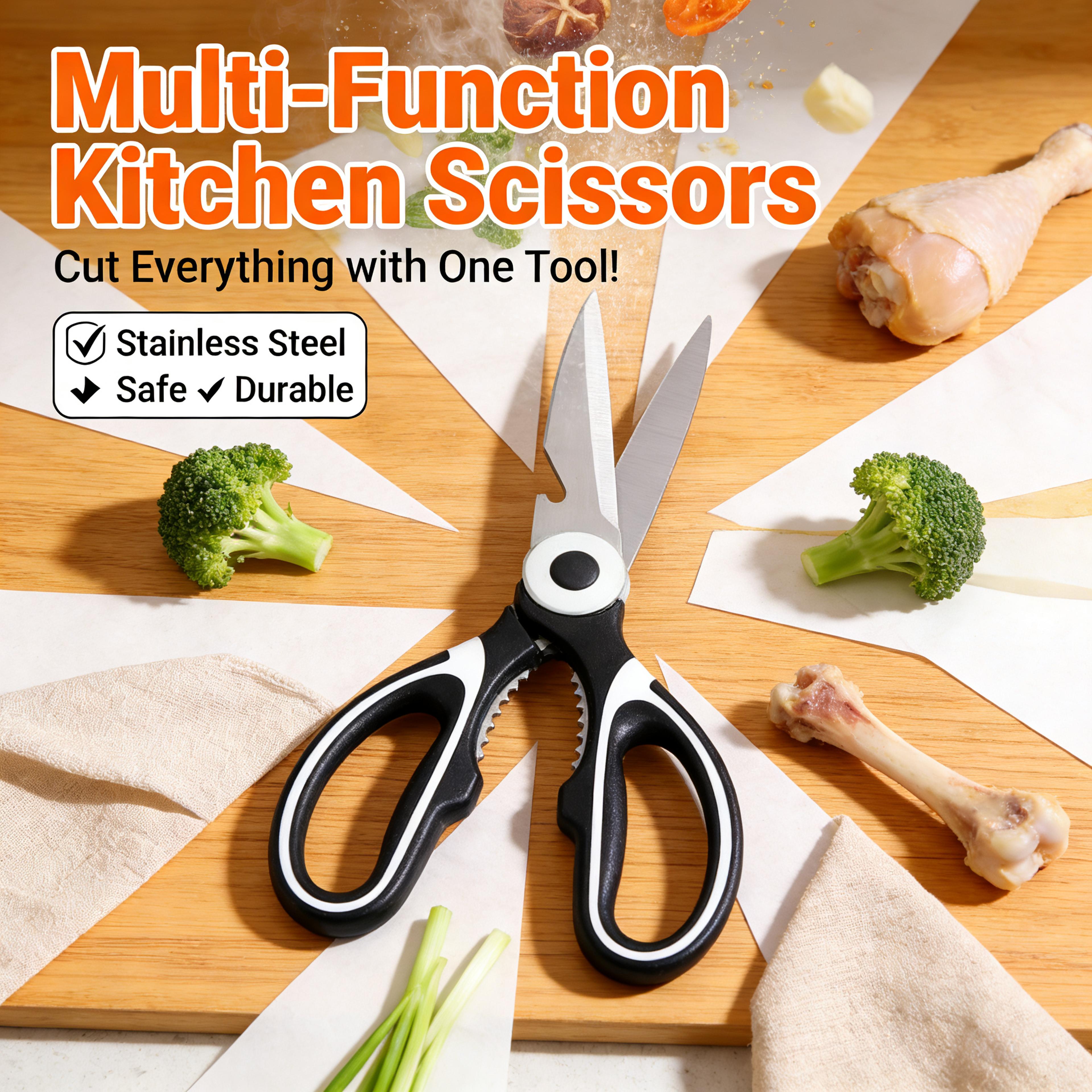 heavy duty multipurpose kitchen scissors sharp shears