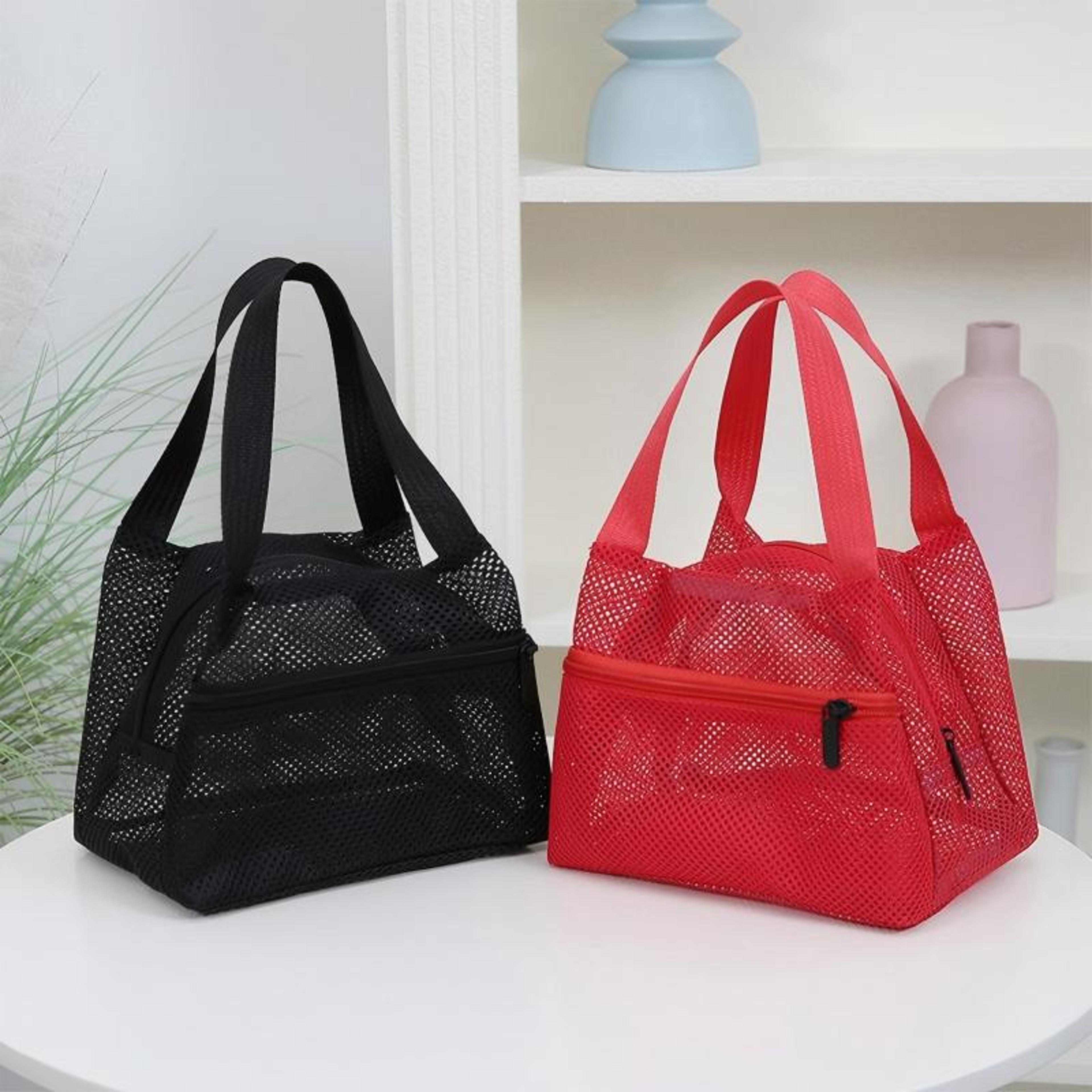 quick dry mesh beach and travel toiletry bag