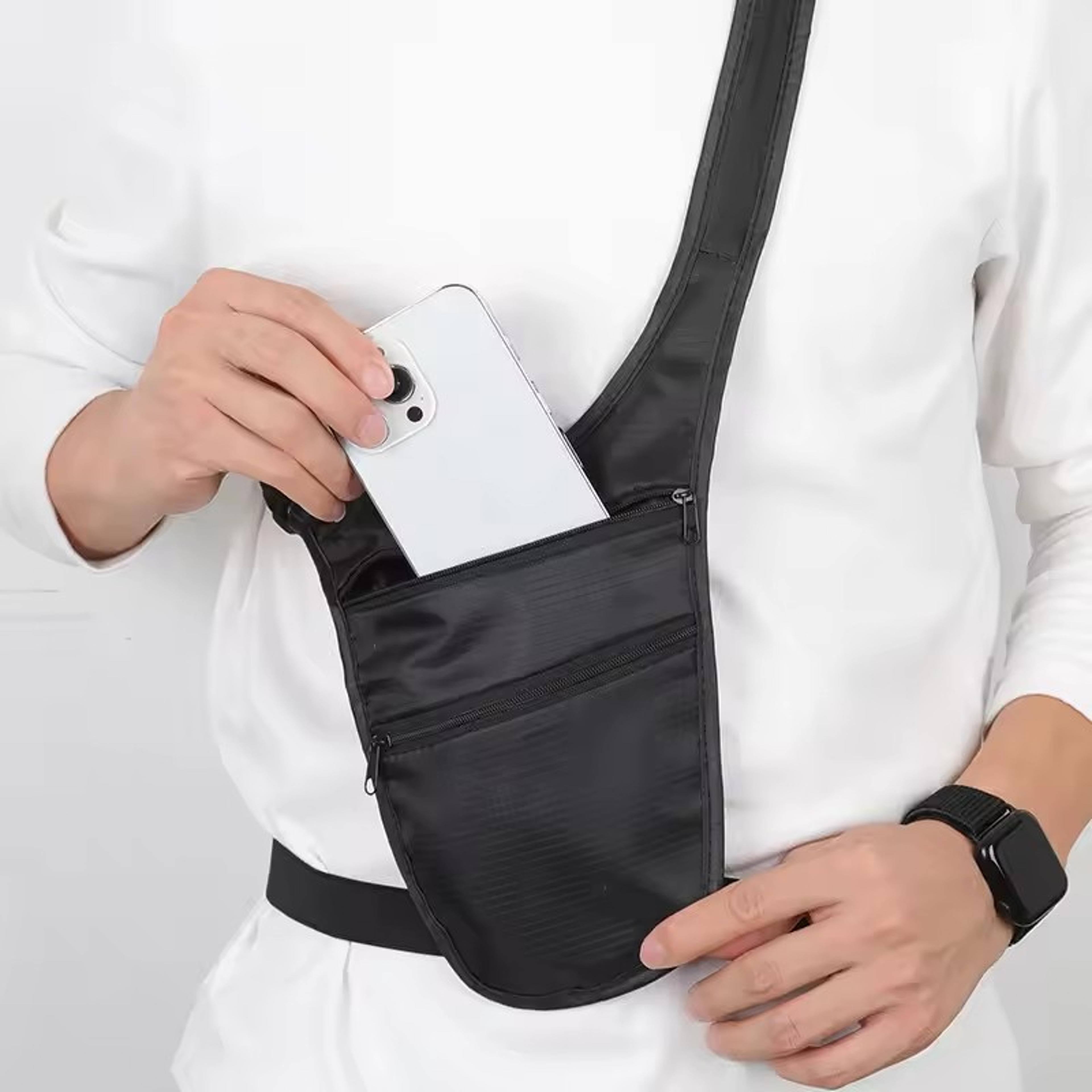ultra slim anti theft travel waist bag waterproof concealed belt pack