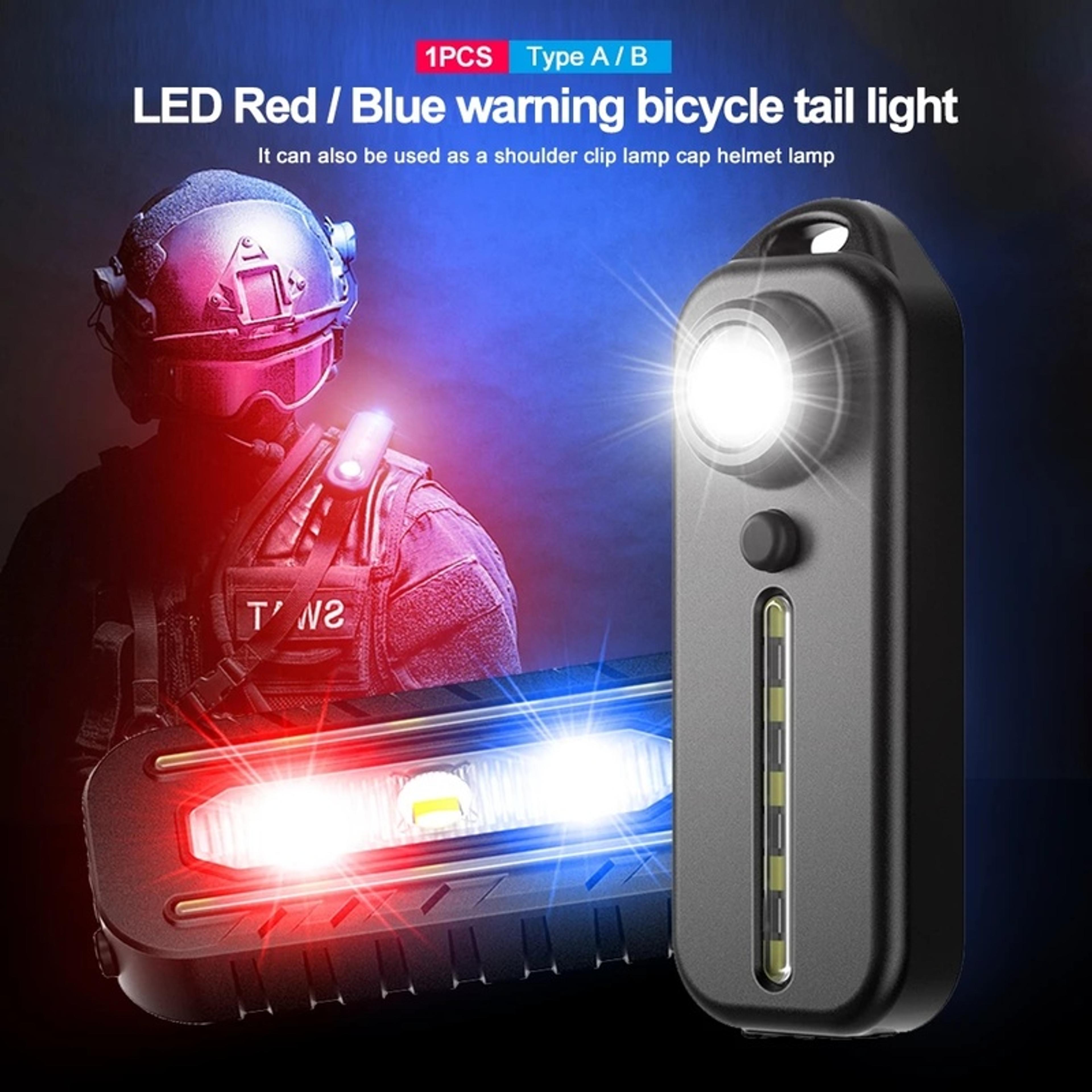 rechargeable led safety warning light with clip for cycling and outdoor use
