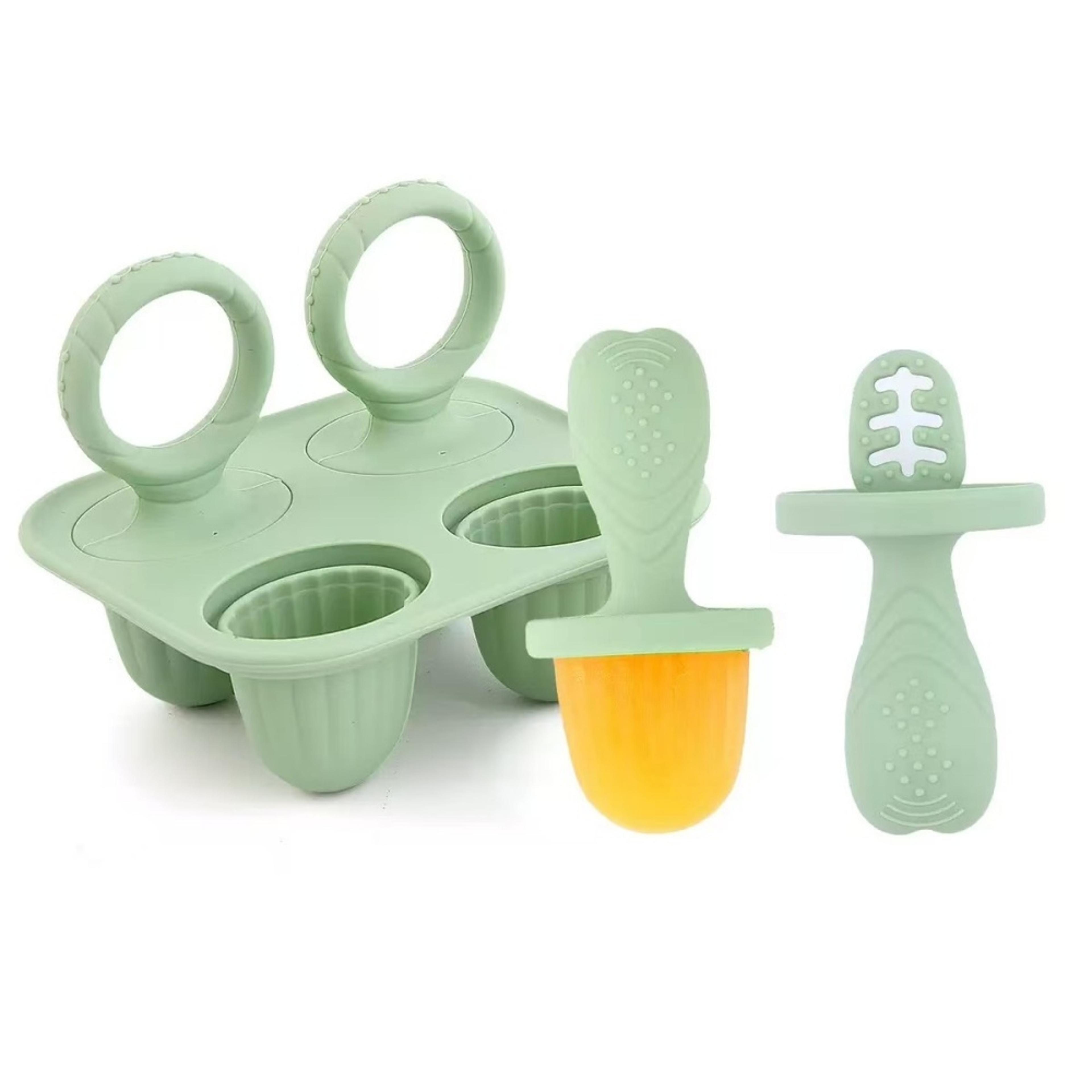mini silicone popsicle mold four cavity homemade ice cream maker