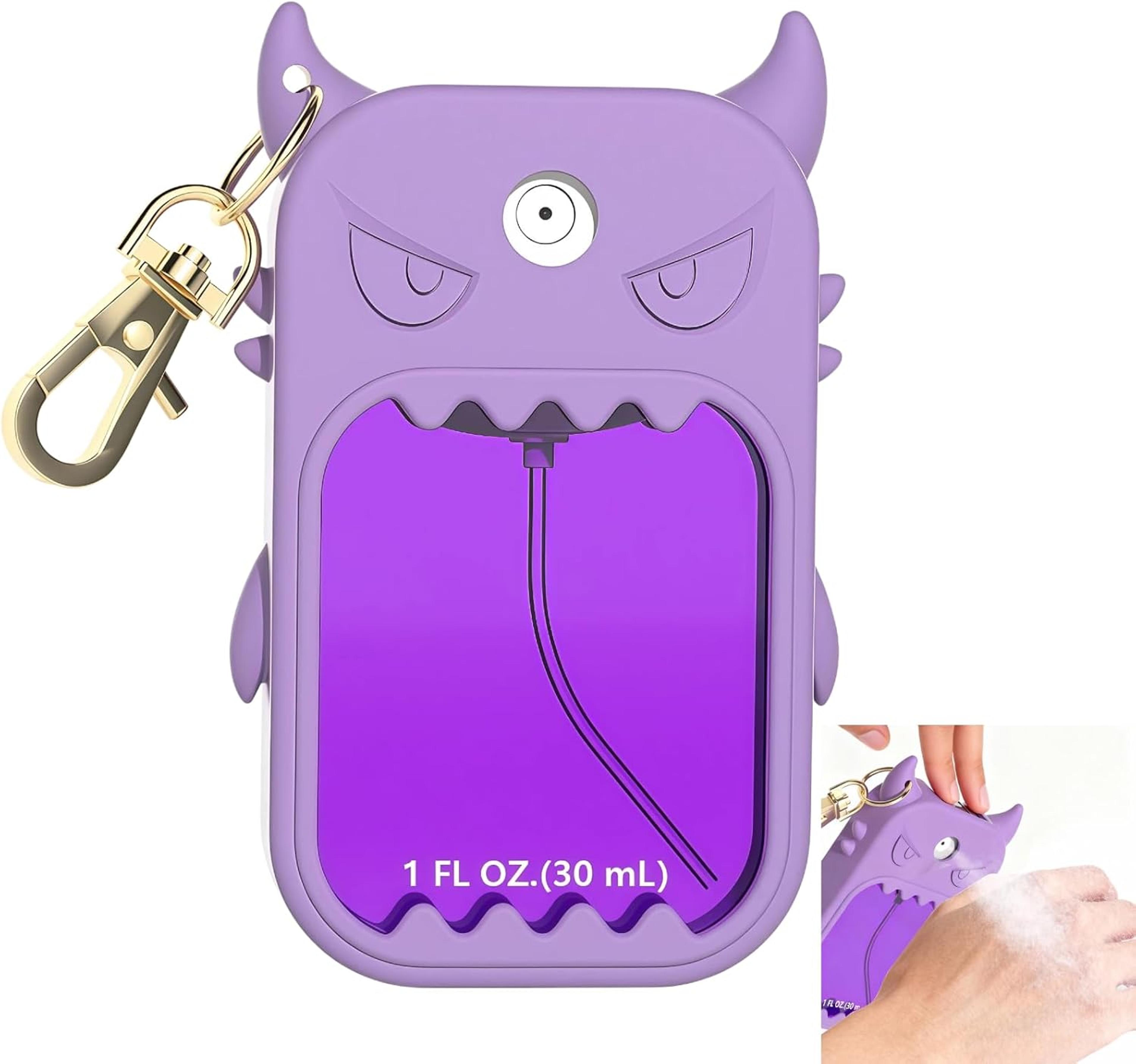 hand sanitizer silicone case holder with keychain protective cover