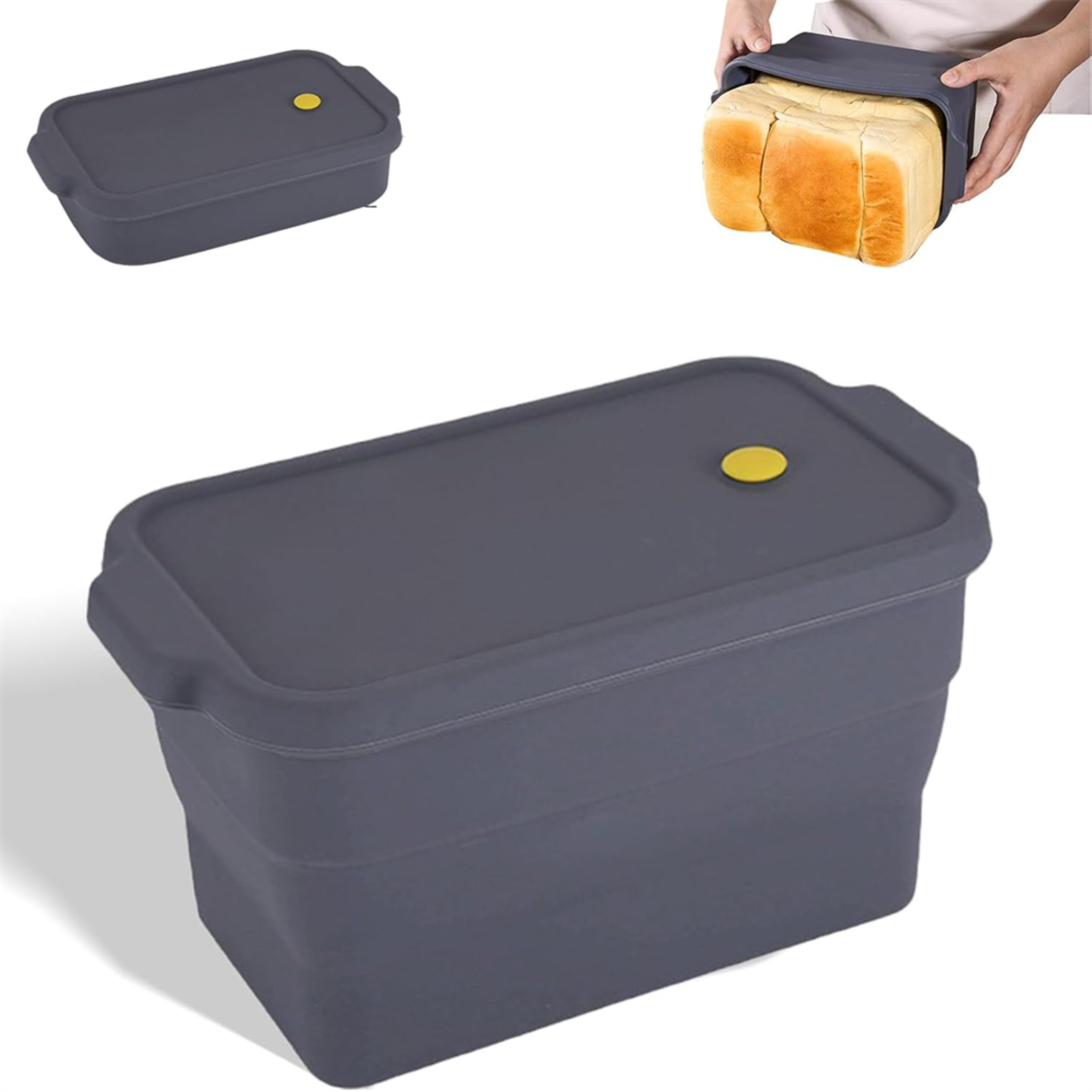 silicone bread loaf pan with lid nonstick baking mold for homemade bread and meatloaf