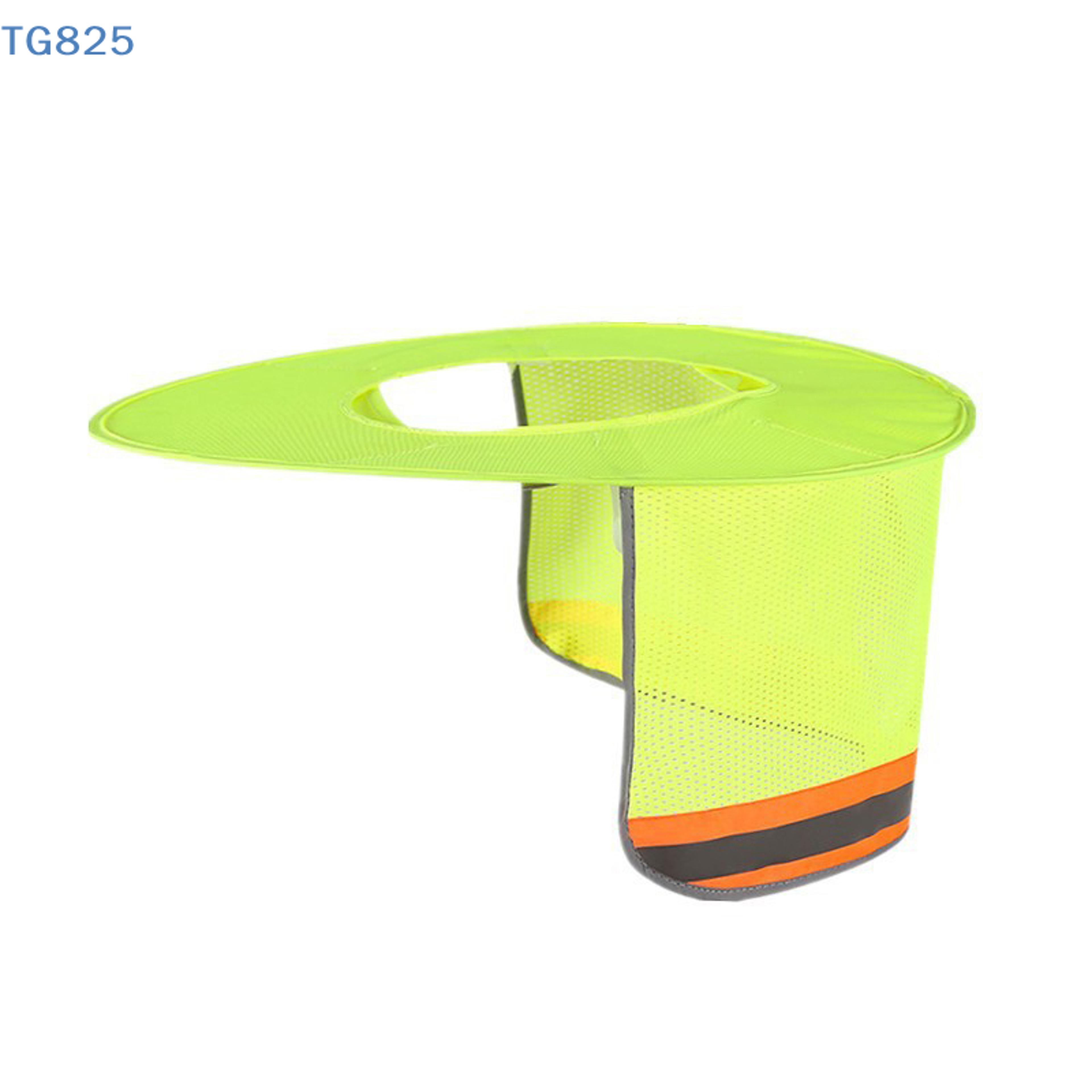 reflective hard hat sun shade with neck shield