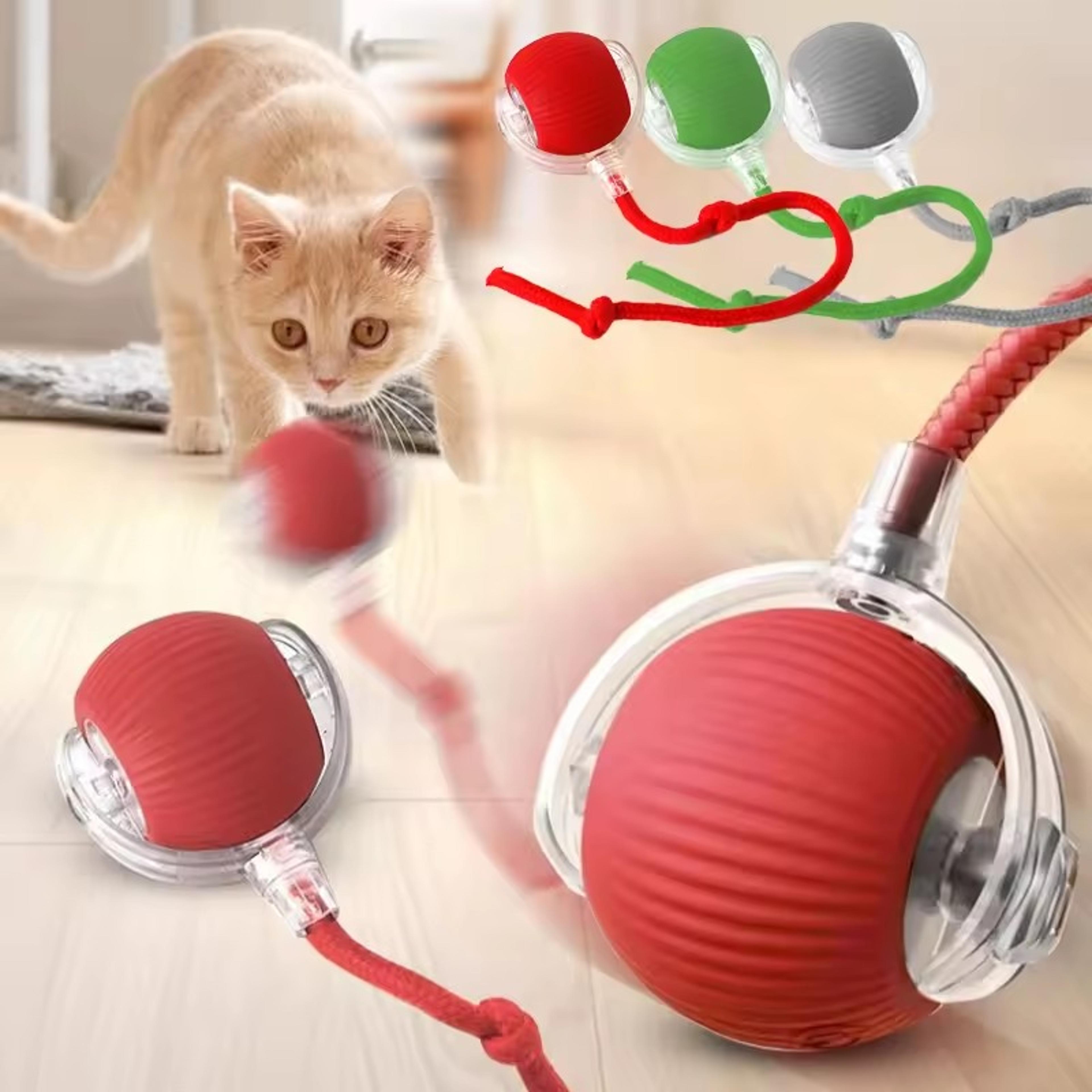 smart automatic rolling cat ball with mouse tail