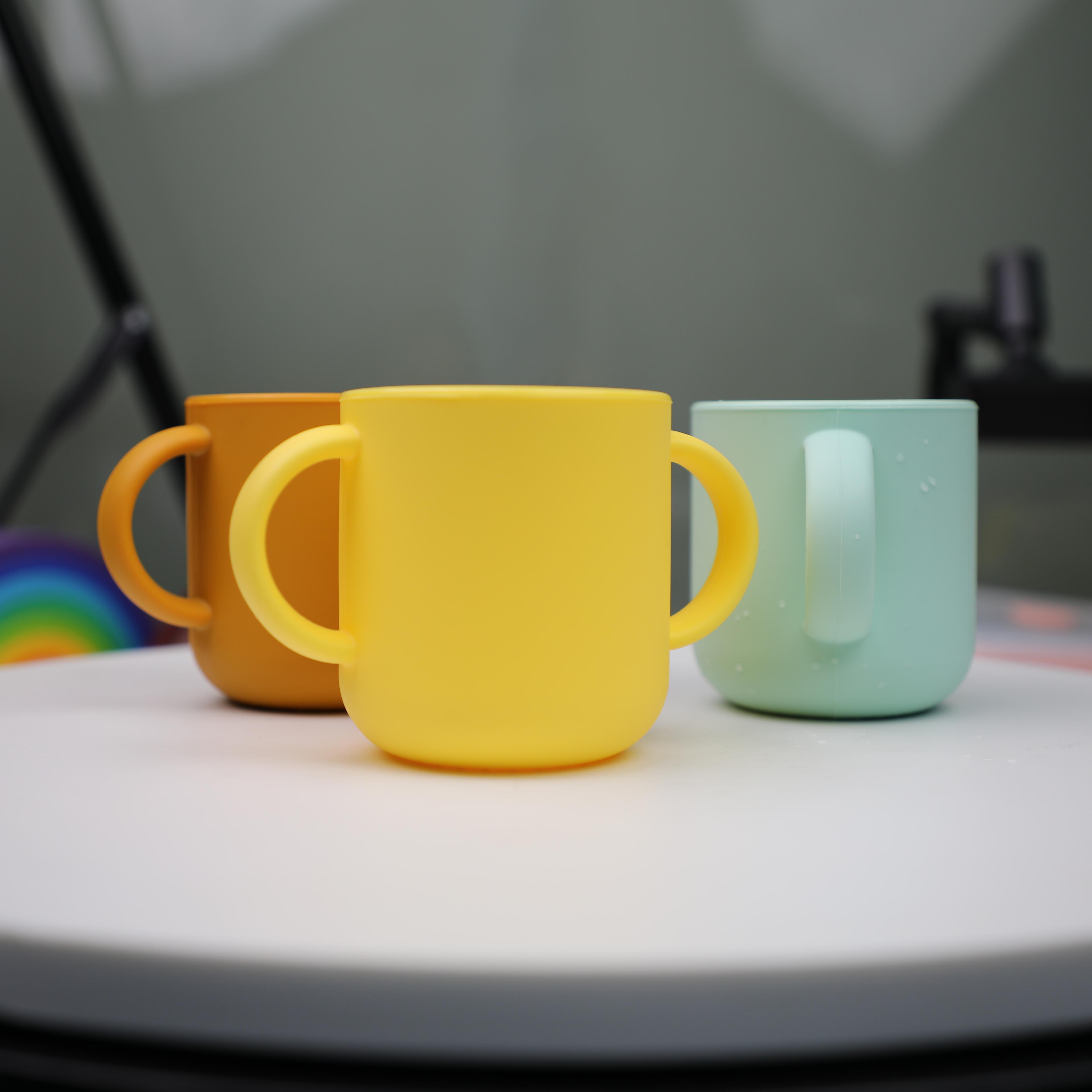 silicone training cup for babies with easy grip handles toddler learning cup