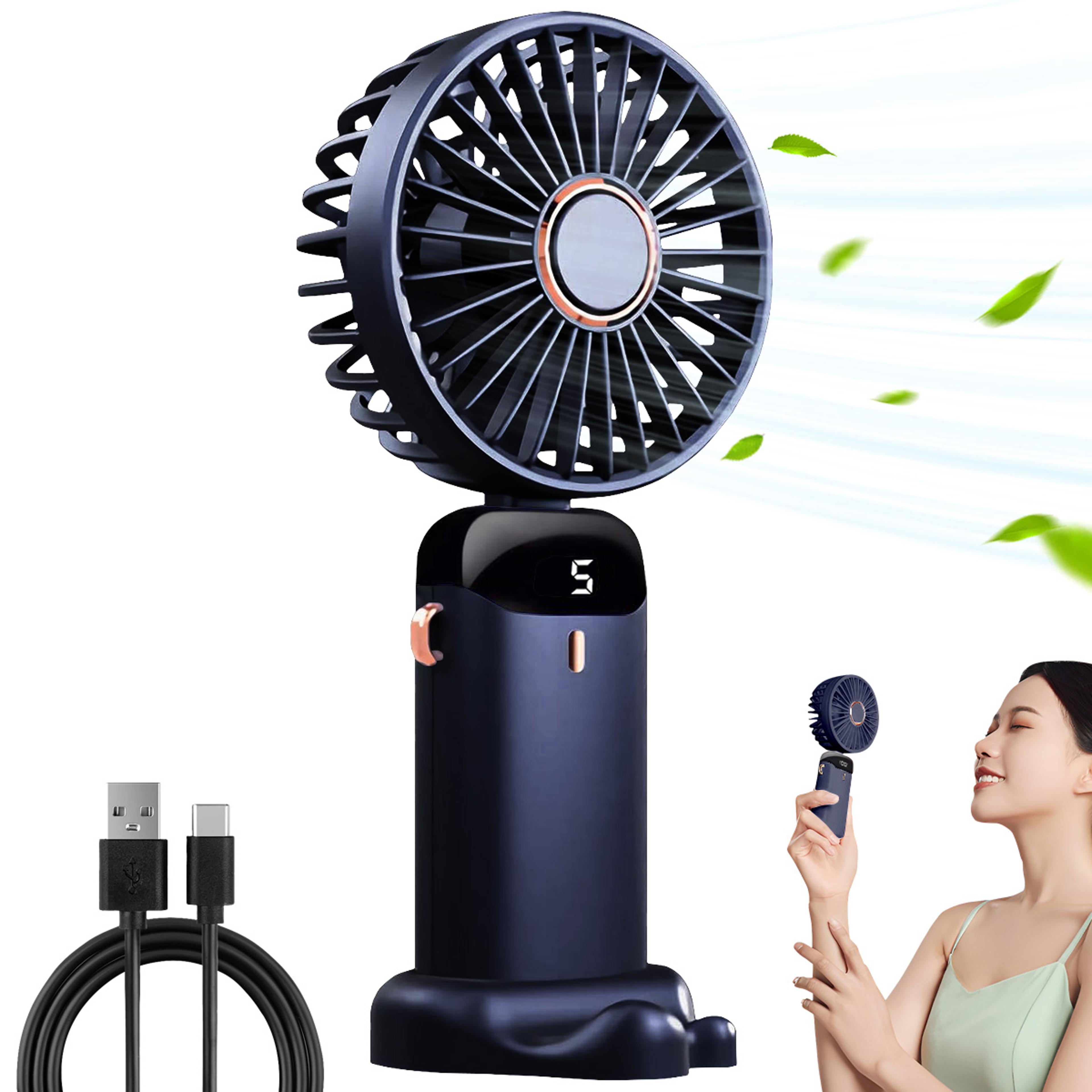 portable foldable usb rechargeable neck fan with speed settings