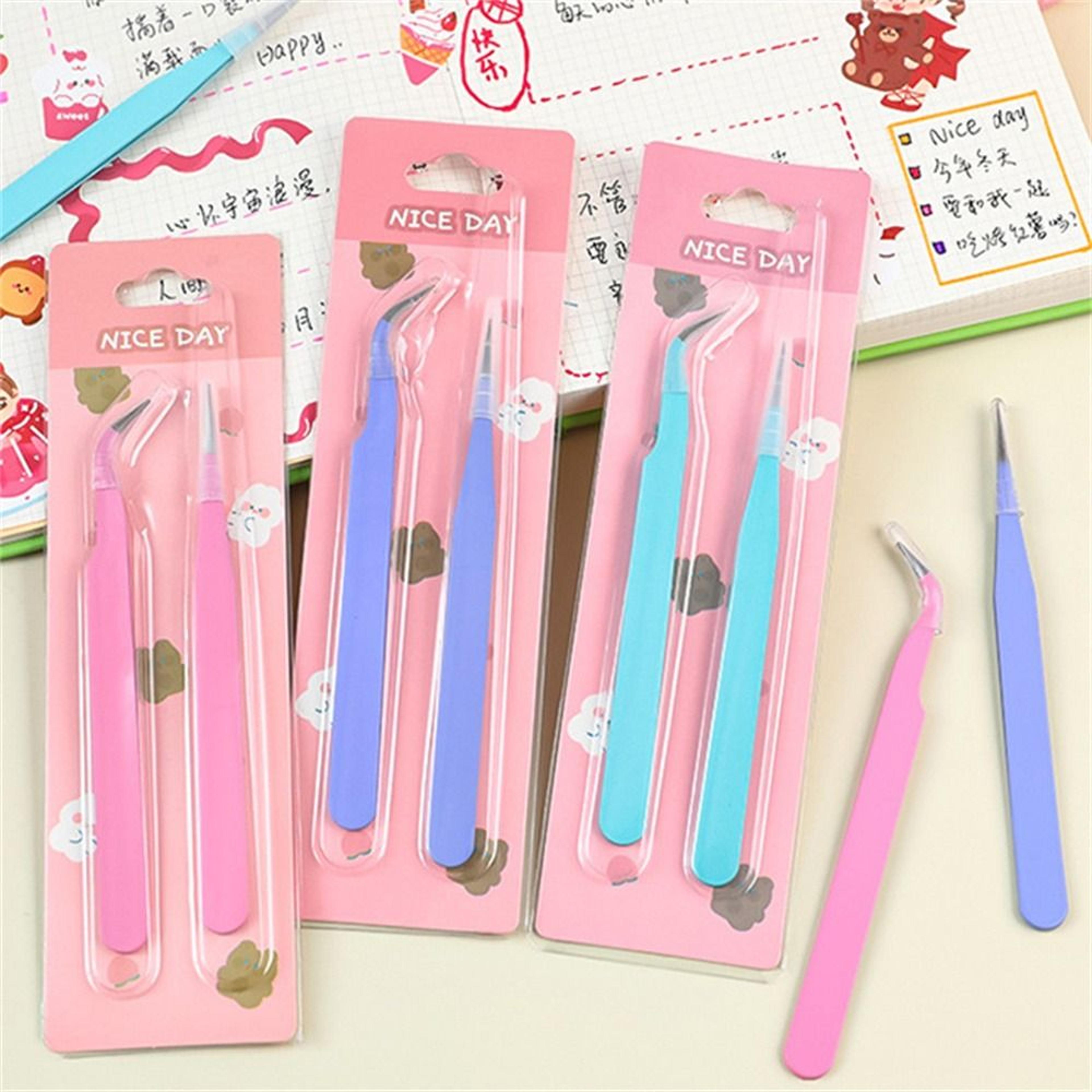 macaroon color tweezers sticker tool for diy crafts scrapbooking