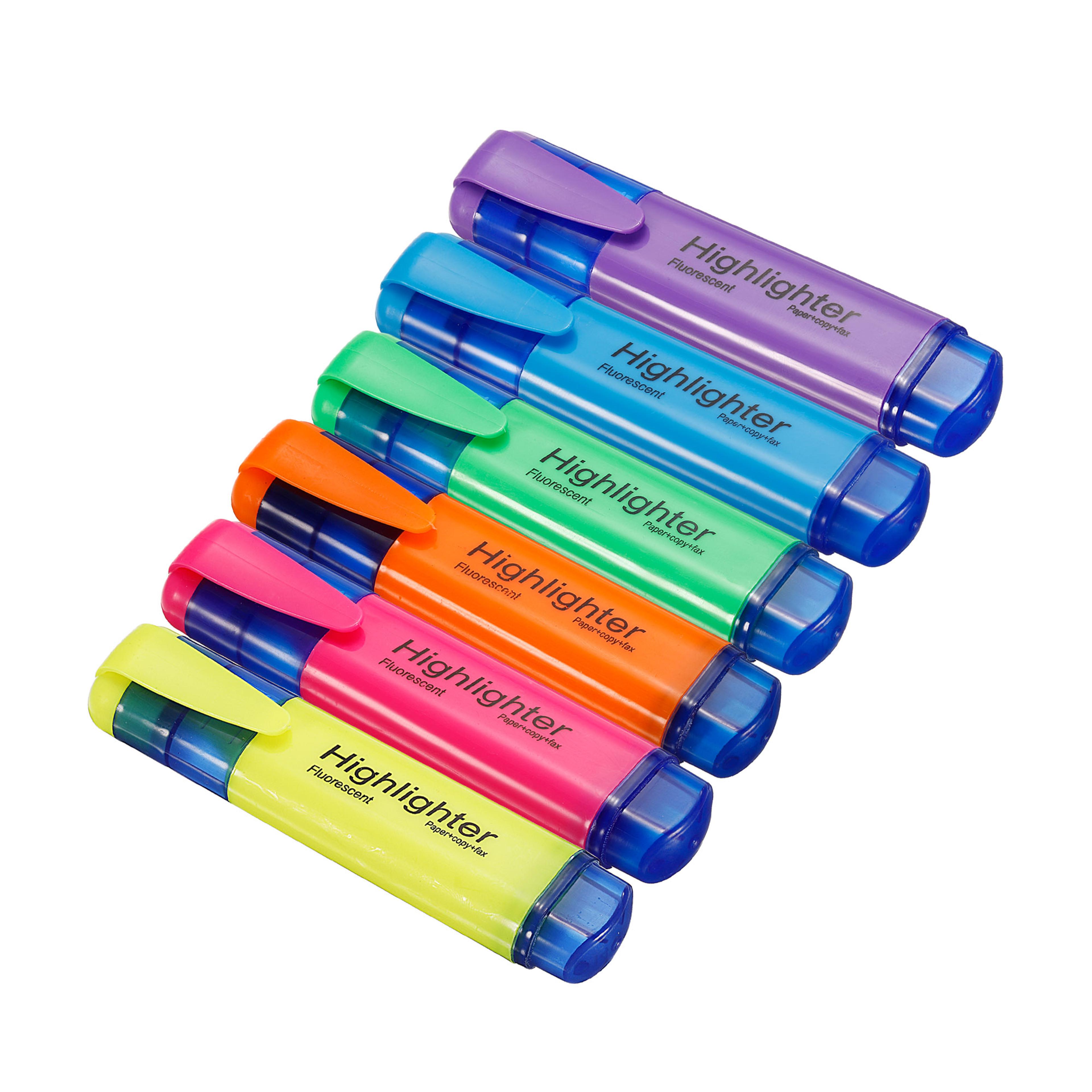 fluorescent highlighter pens broad tip markers for art notes and school supplies