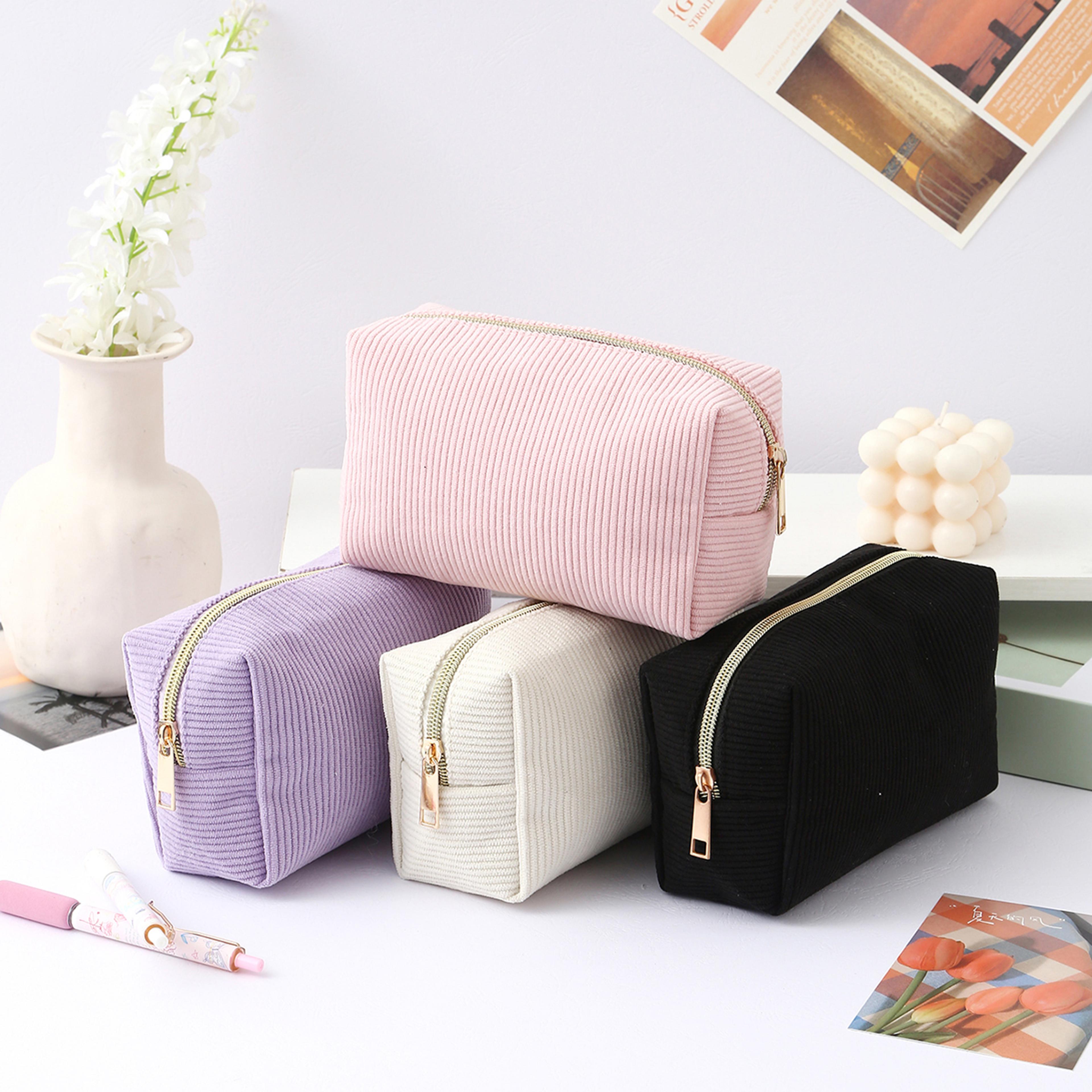 vertical stripe pencil case large capacity school supplies organizer for students