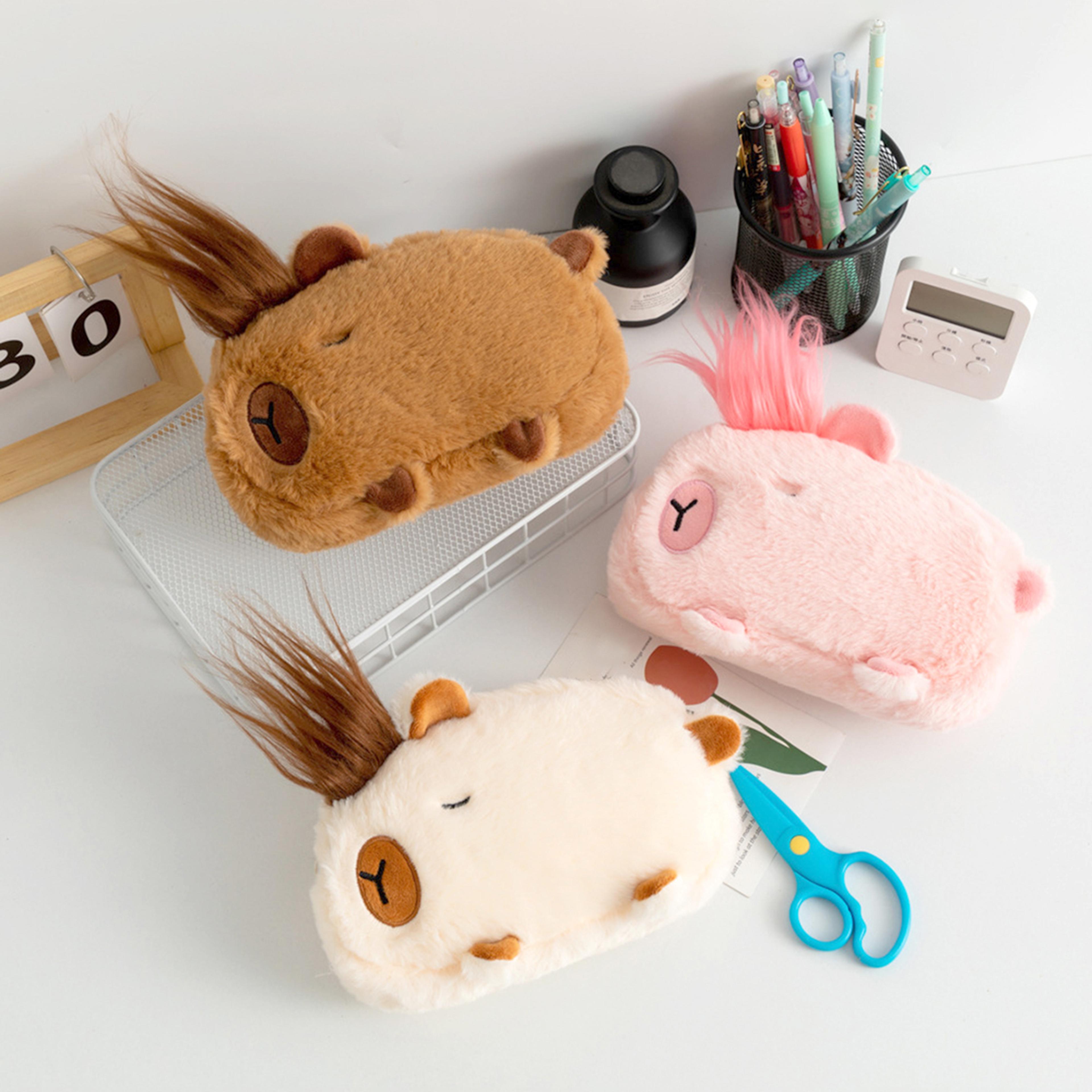 animal shaped large capacity pencil case soft school stationery storage bag