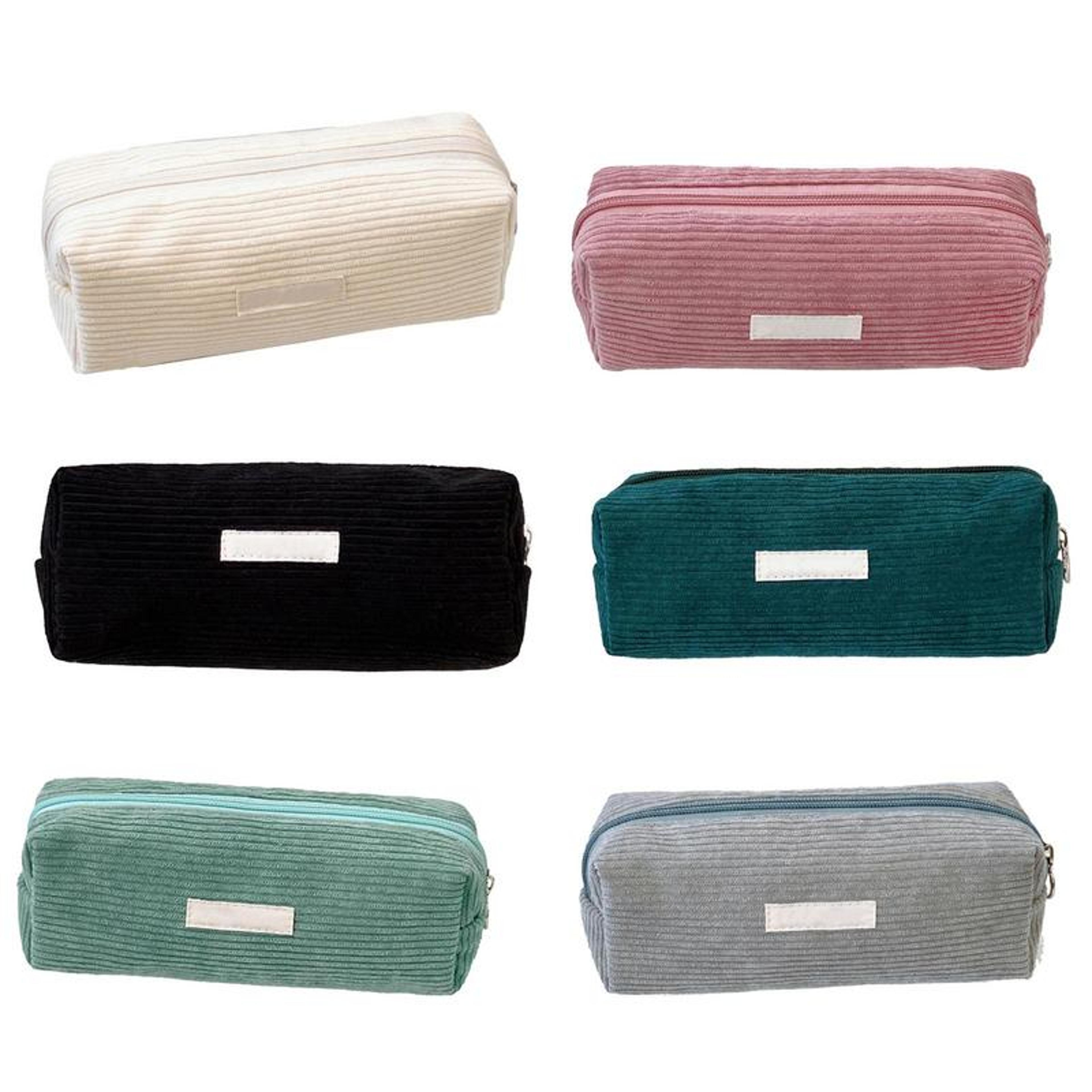 large capacity canvas pencil bag multifunctional cute pencil case organizer