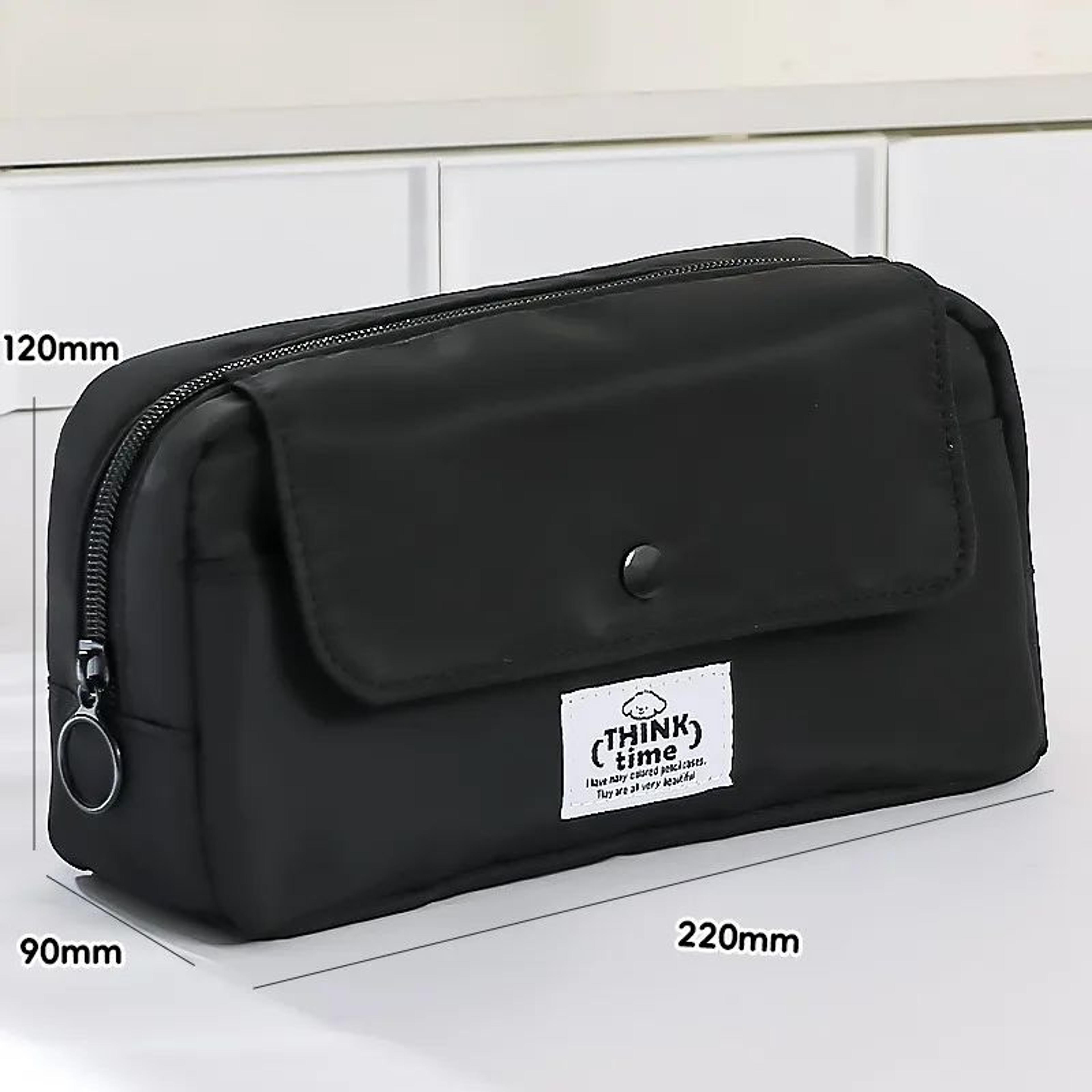 transparent large capacity pencil case multi functional stationery bag for school office storage