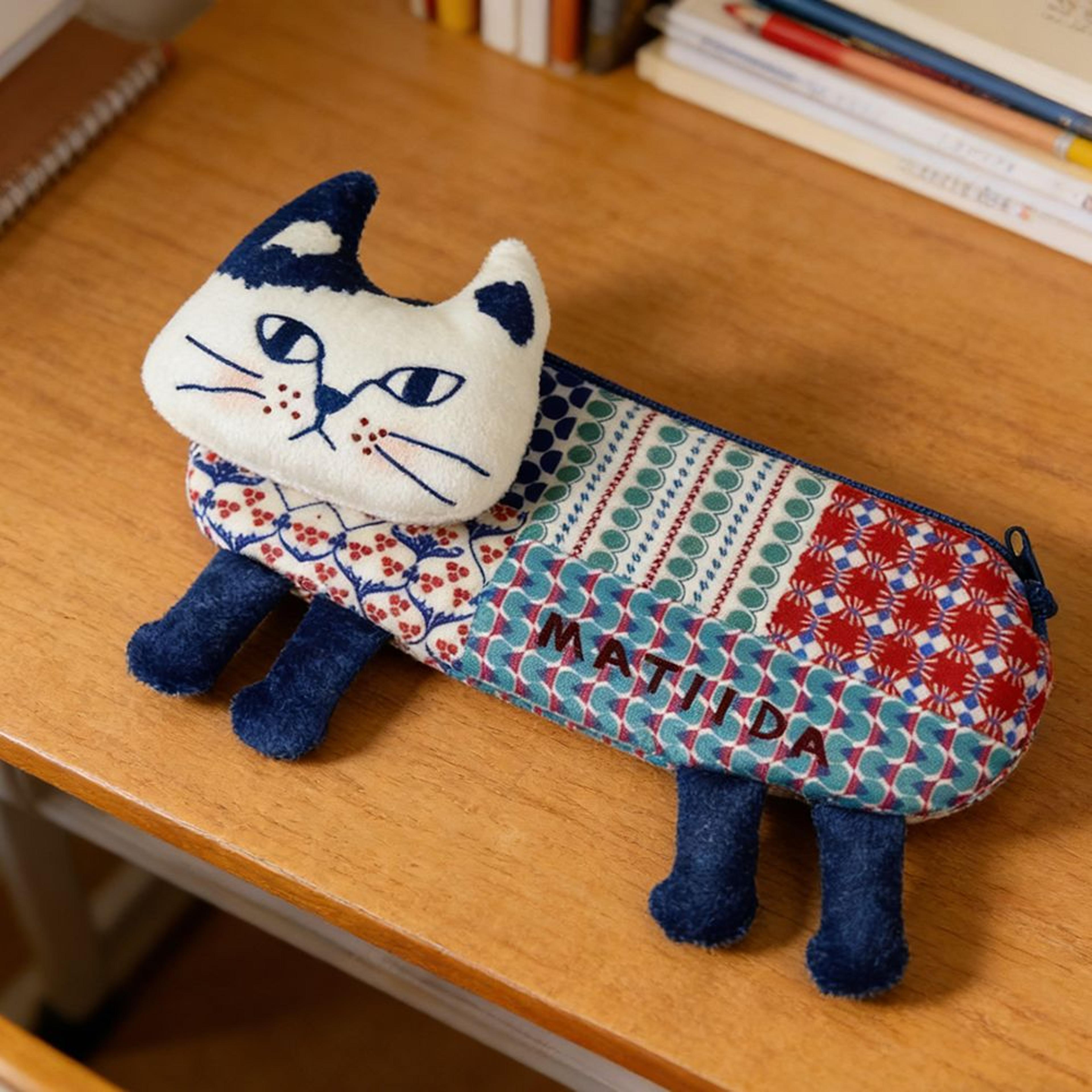 cat climbing pencil case large capacity portable makeup and storage bag