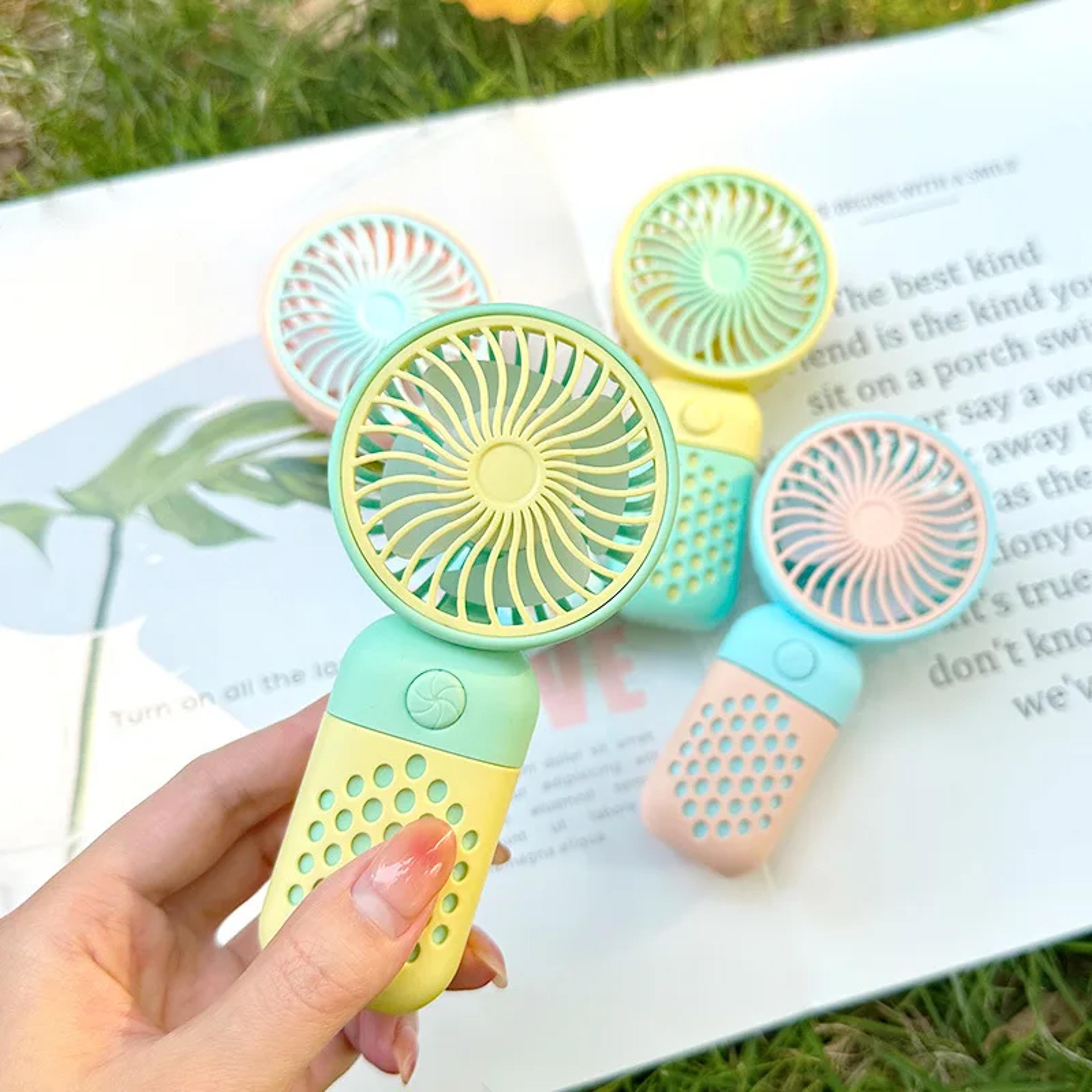 portable mini usb rechargeable handheld fan quiet cooling fan for travel dorm office outdoor