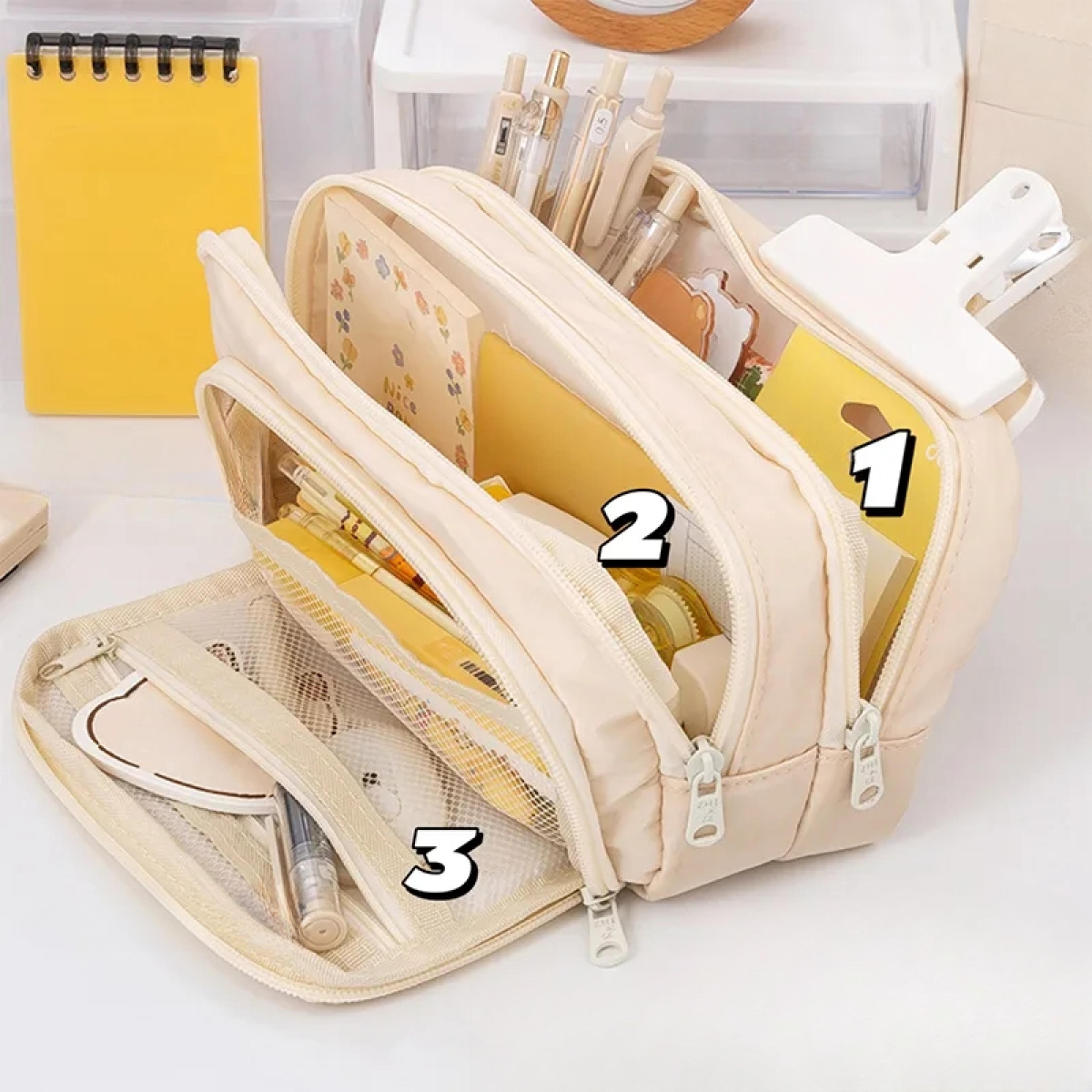large capacity pencil case organizer pouch portable pen bag for school office and travel