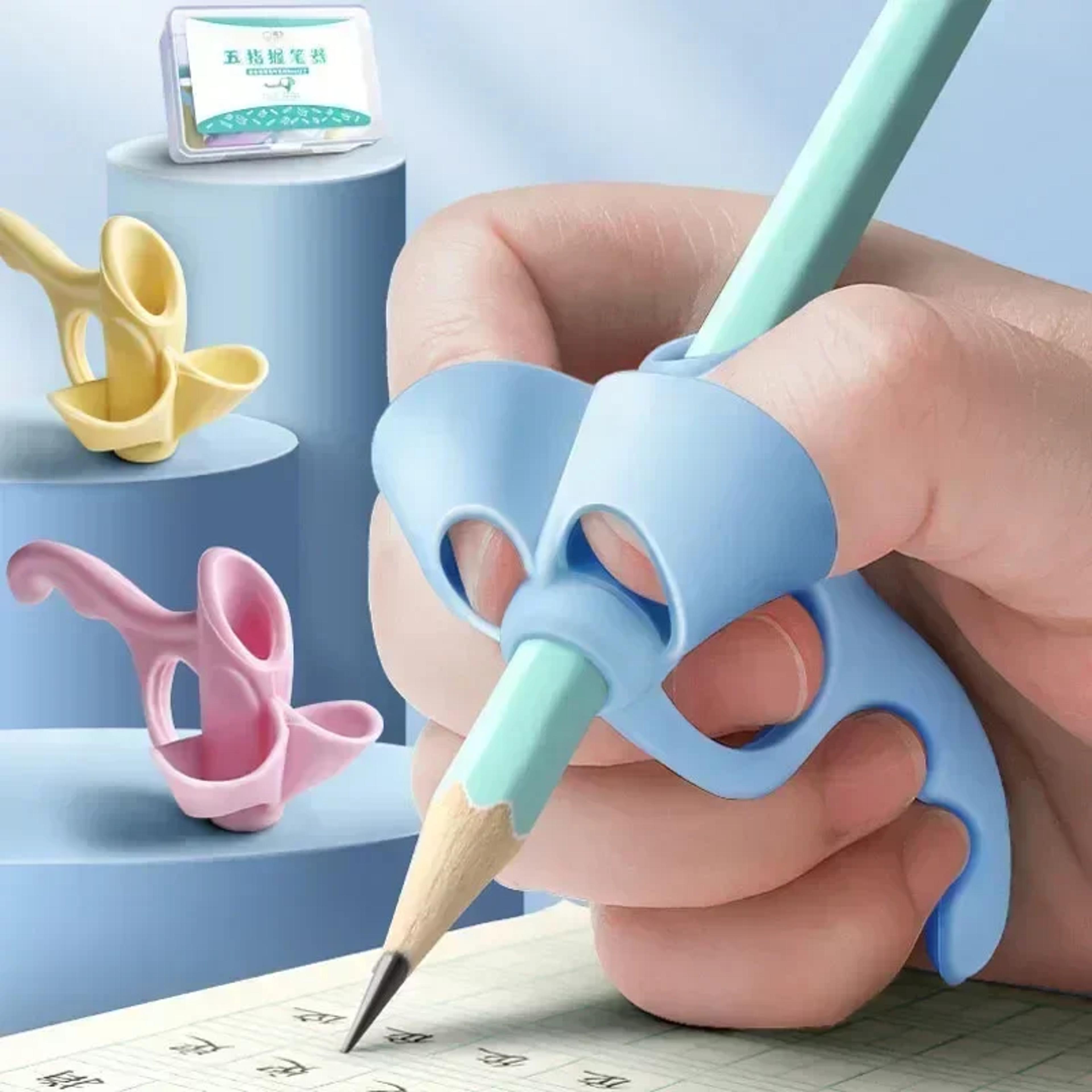 fingers silicone pencil grip holder for kids writing posture correction and learning aid