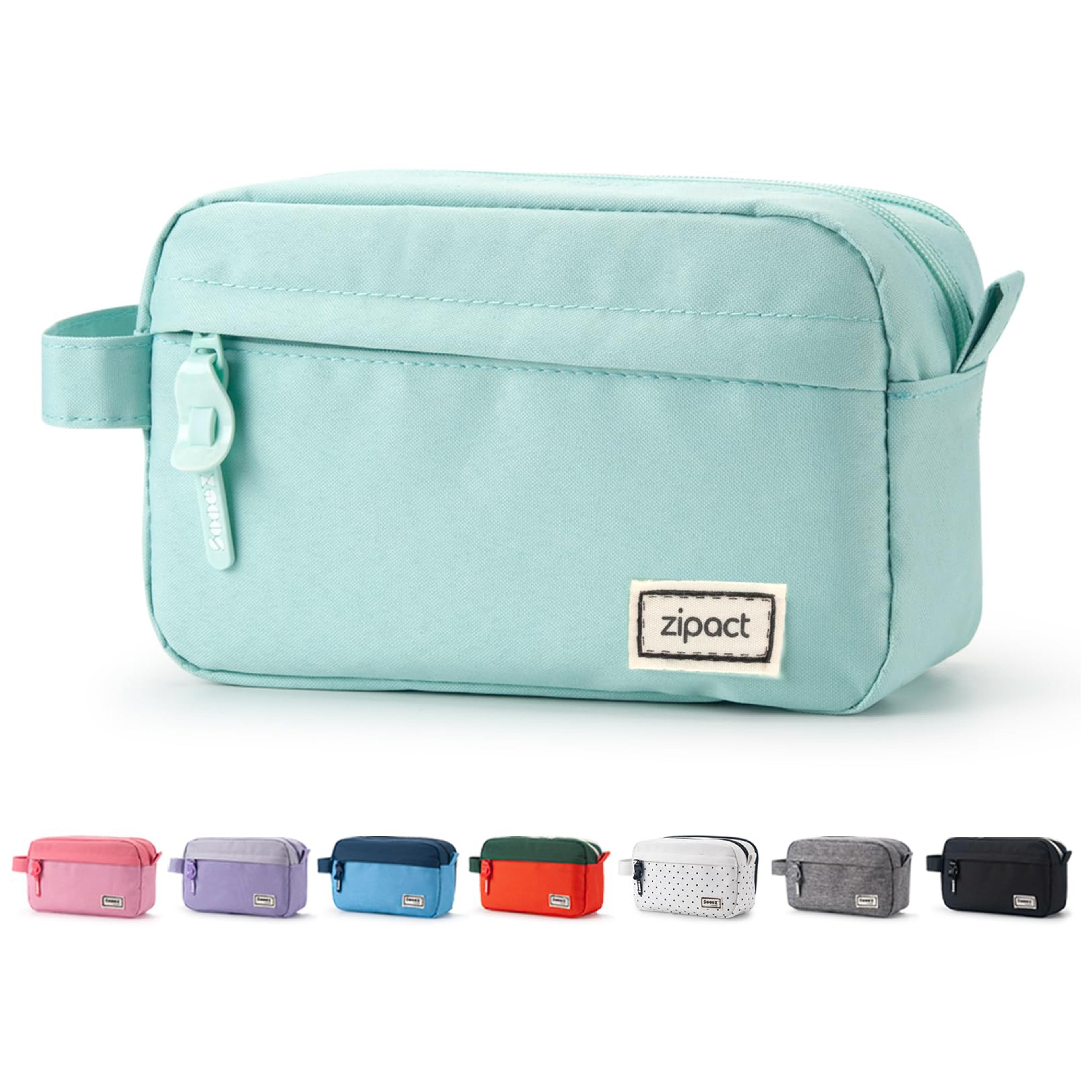 large capacity pencil case organizer pouch with multiple compartments for school office art supplies