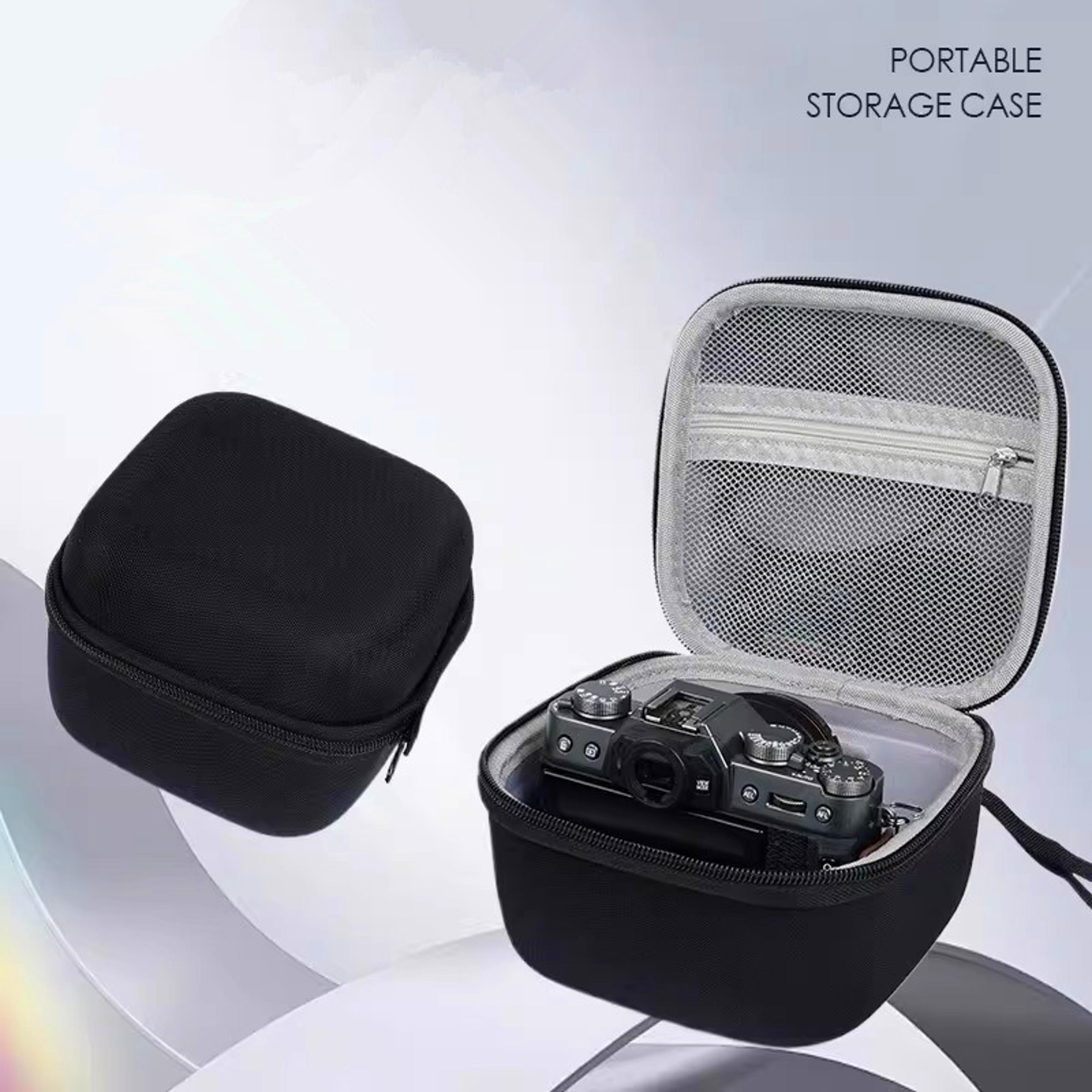 camera hard carrying case with lens storage protection
