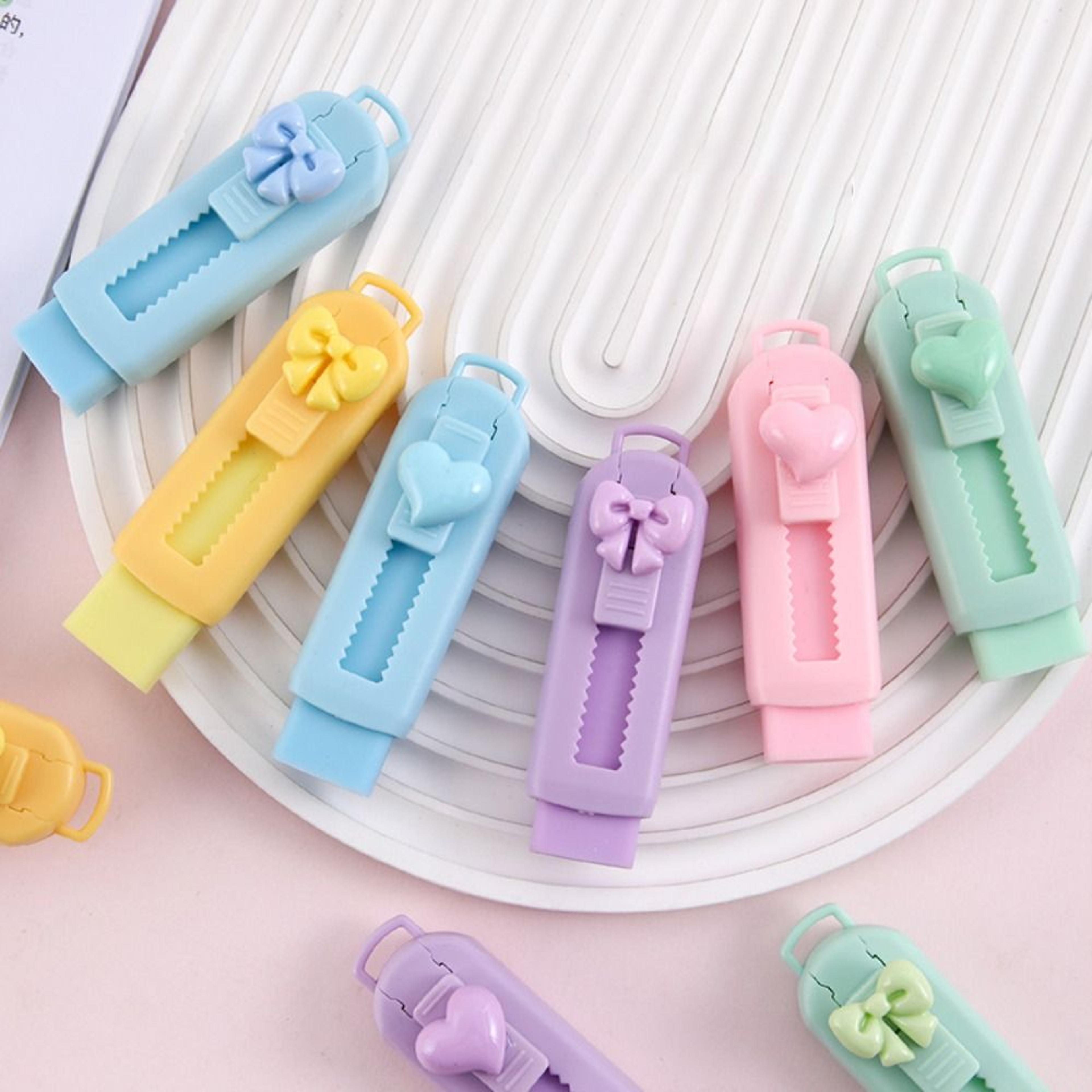 cute push pull retractable eraser for kids and students